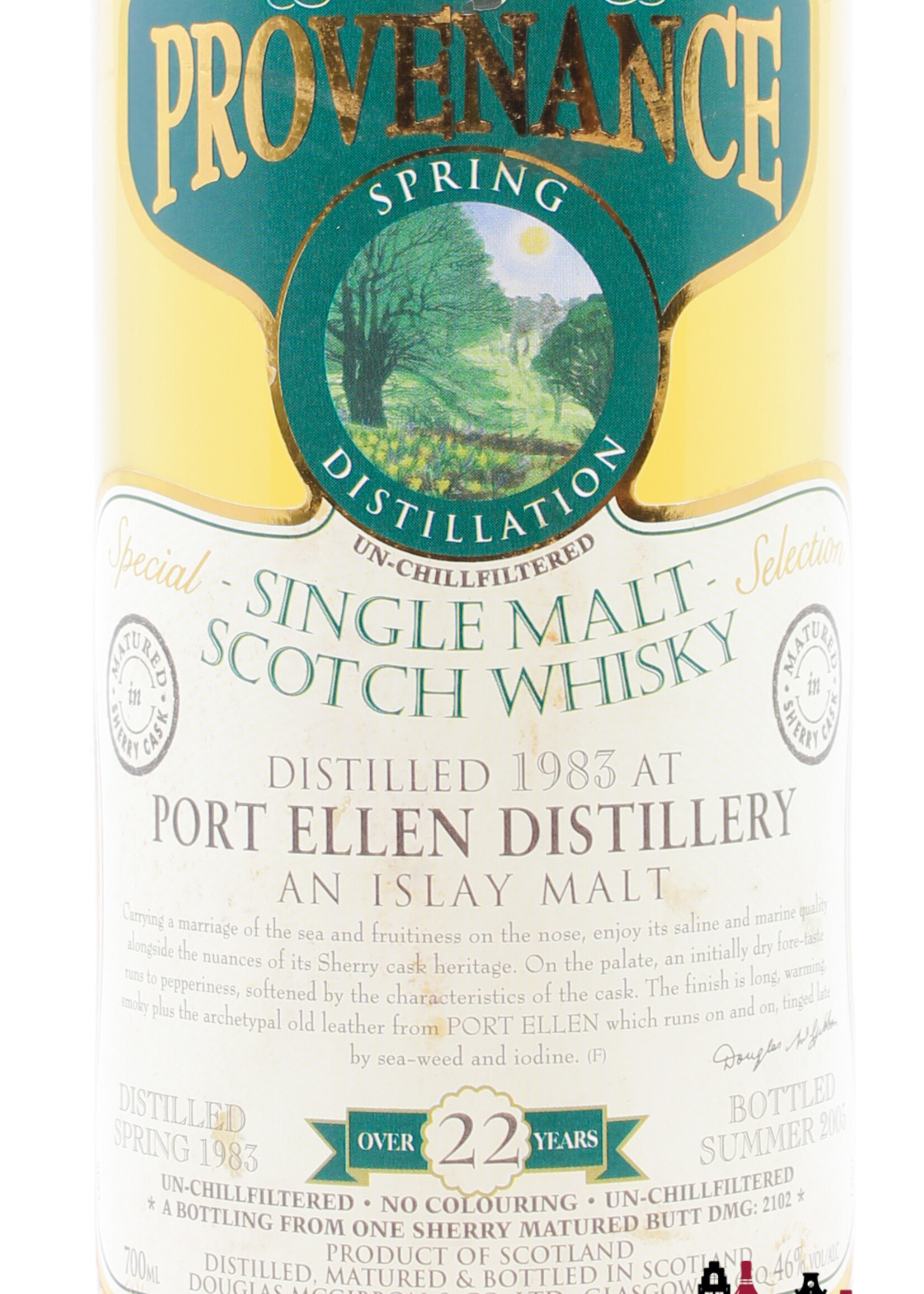 Port Ellen Port Ellen 22 Years Old - Spring 1983, Summer 2005 - Provenance - Cask 2102 - Douglas McGibbon 46% (Closed Distillery)