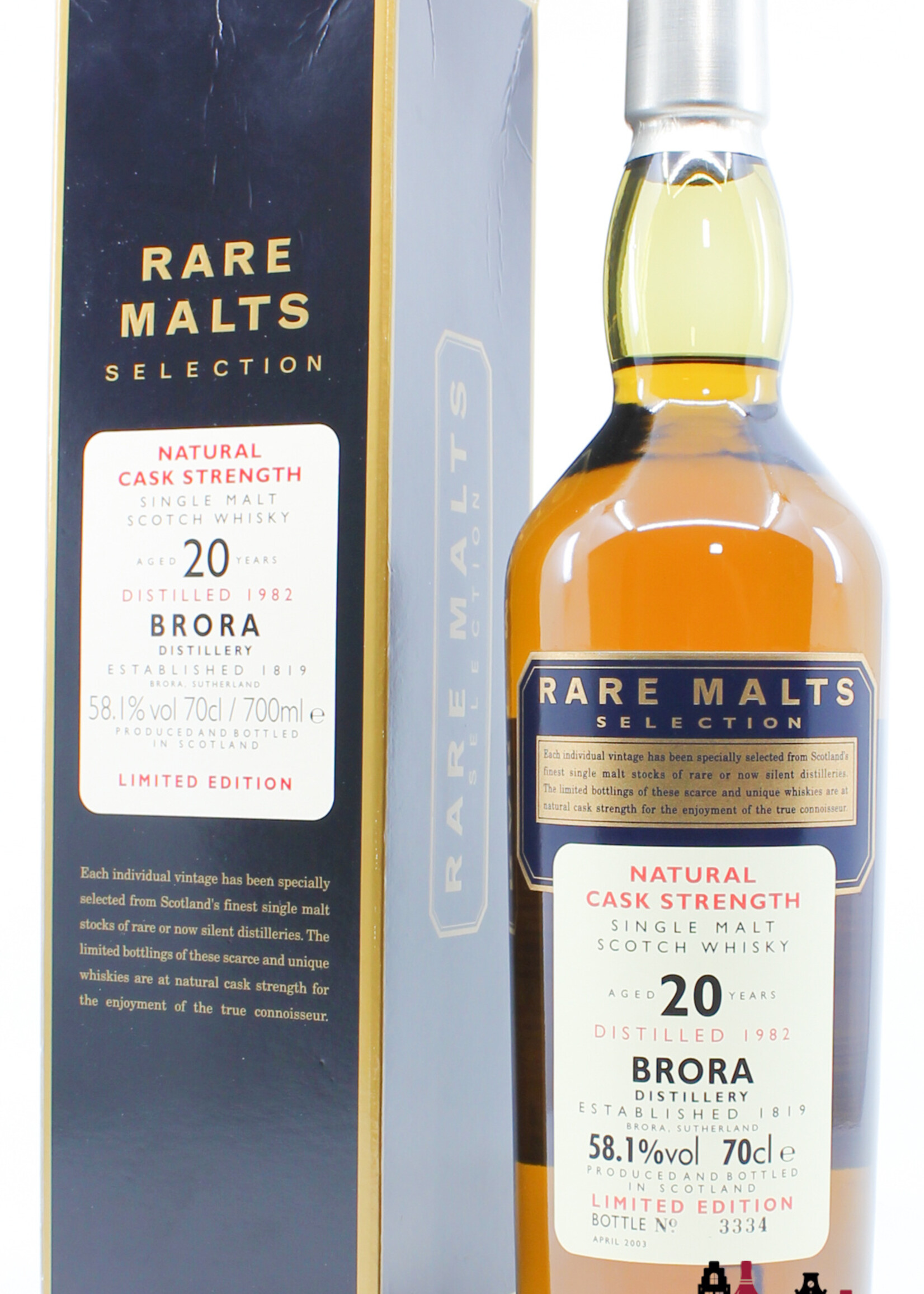 Brora Brora 20 Years Old 1982 2003 - Rare Malts Selection - Natural Cask Strength 58.1% (Closed Distillery)