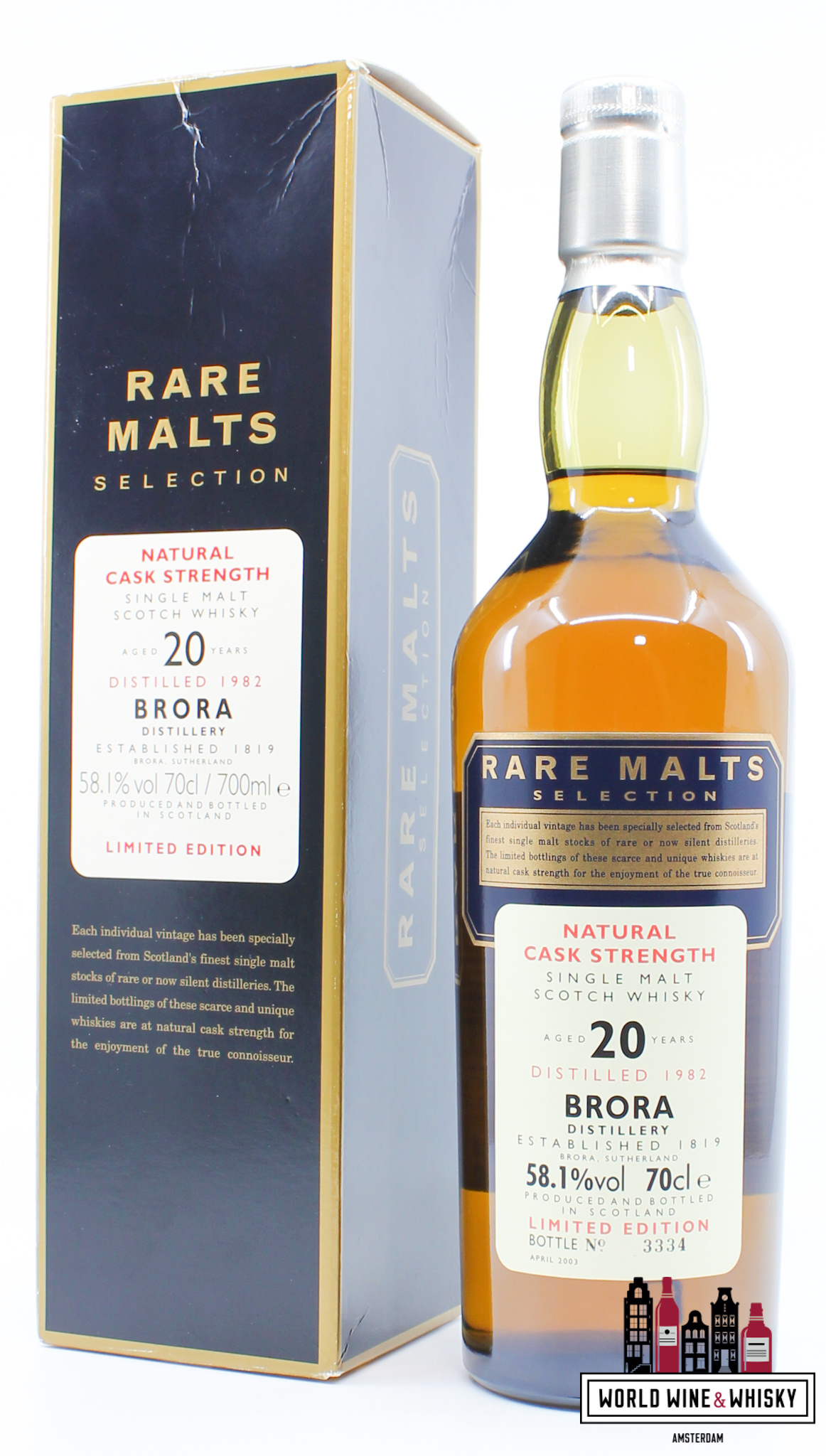 Brora Brora 20 Years Old 1982 2003 - Rare Malts Selection - Natural Cask Strength 58.1% (Closed Distillery)