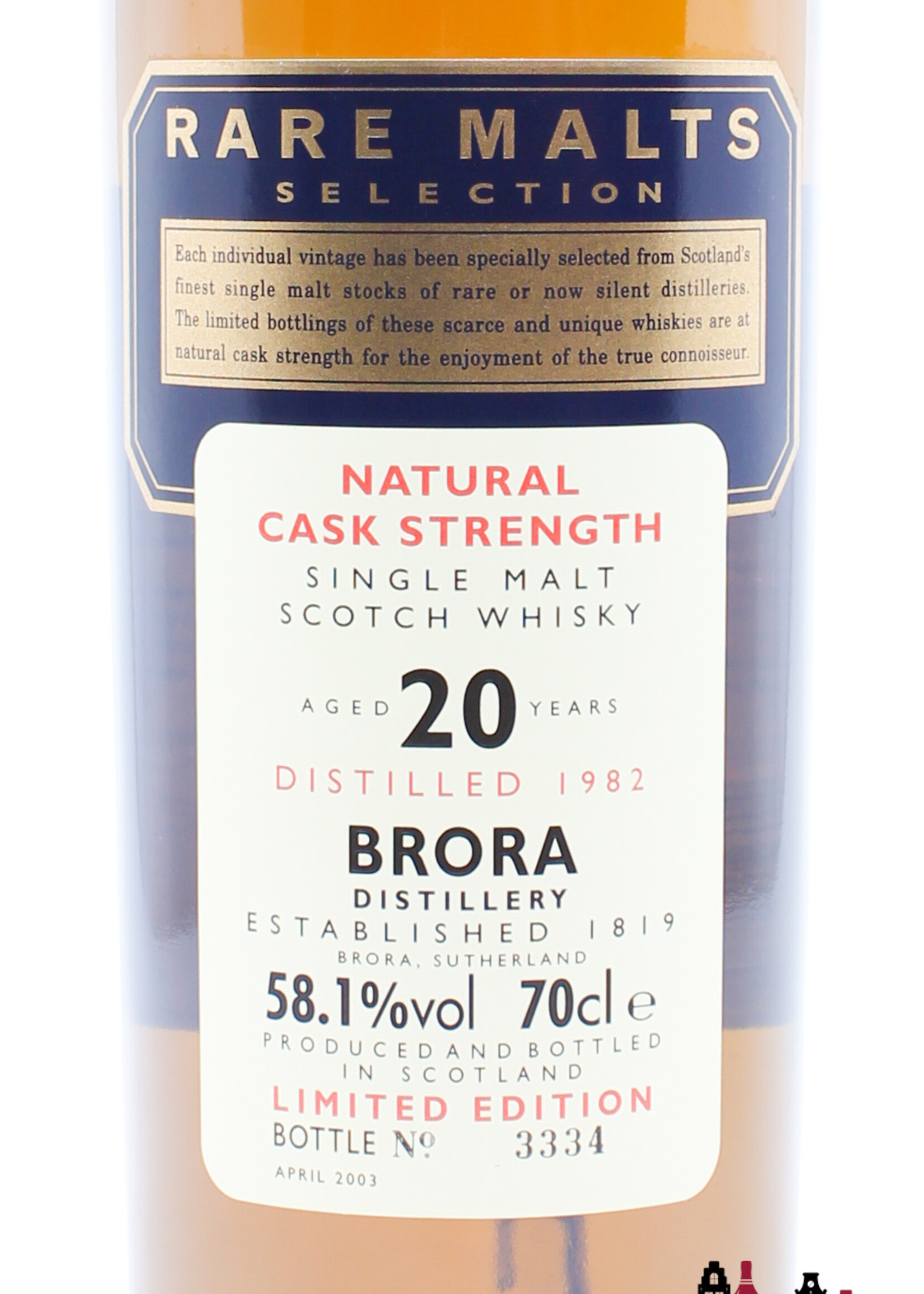 Brora Brora 20 Years Old 1982 2003 - Rare Malts Selection - Natural Cask Strength 58.1% (Closed Distillery)