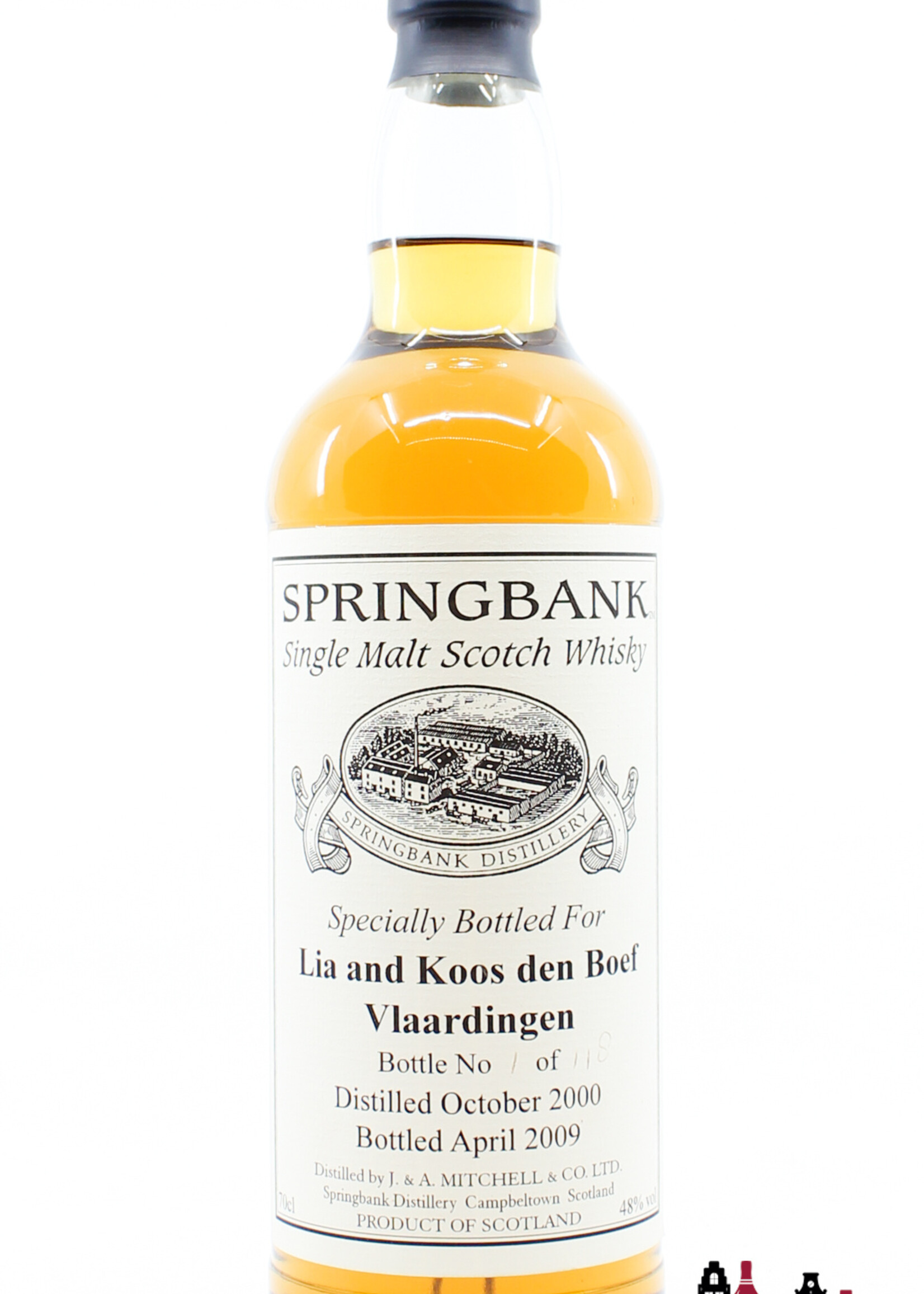 Springbank Springbank 8 Years Old 2000 2009 - Private Bottling - Lia and Koos den Boef, Vlaardingen 48% (1 of 118)