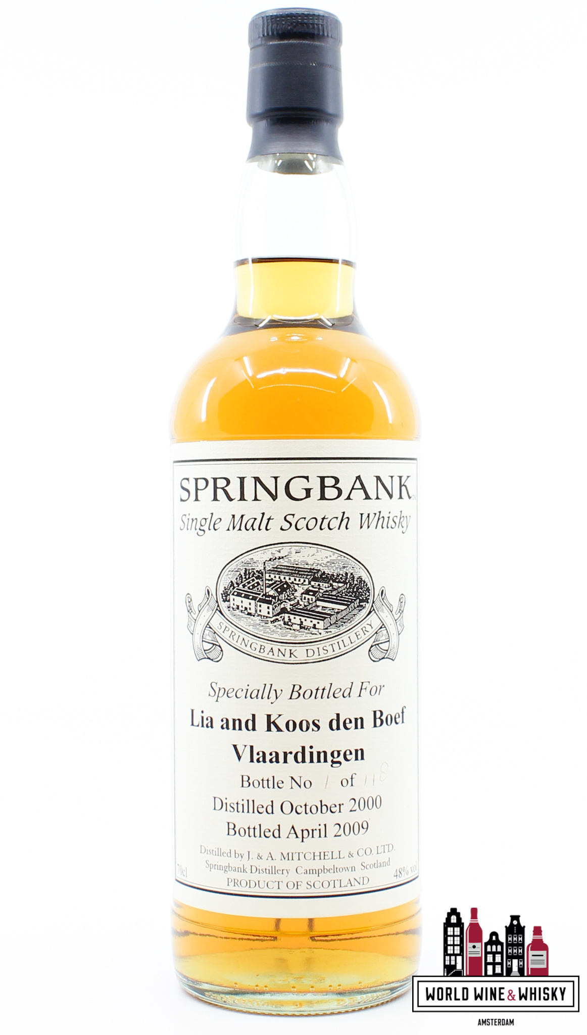 Springbank Springbank 8 Years Old 2000 2009 - Private Bottling - Lia and Koos den Boef, Vlaardingen 48% (1 of 118)