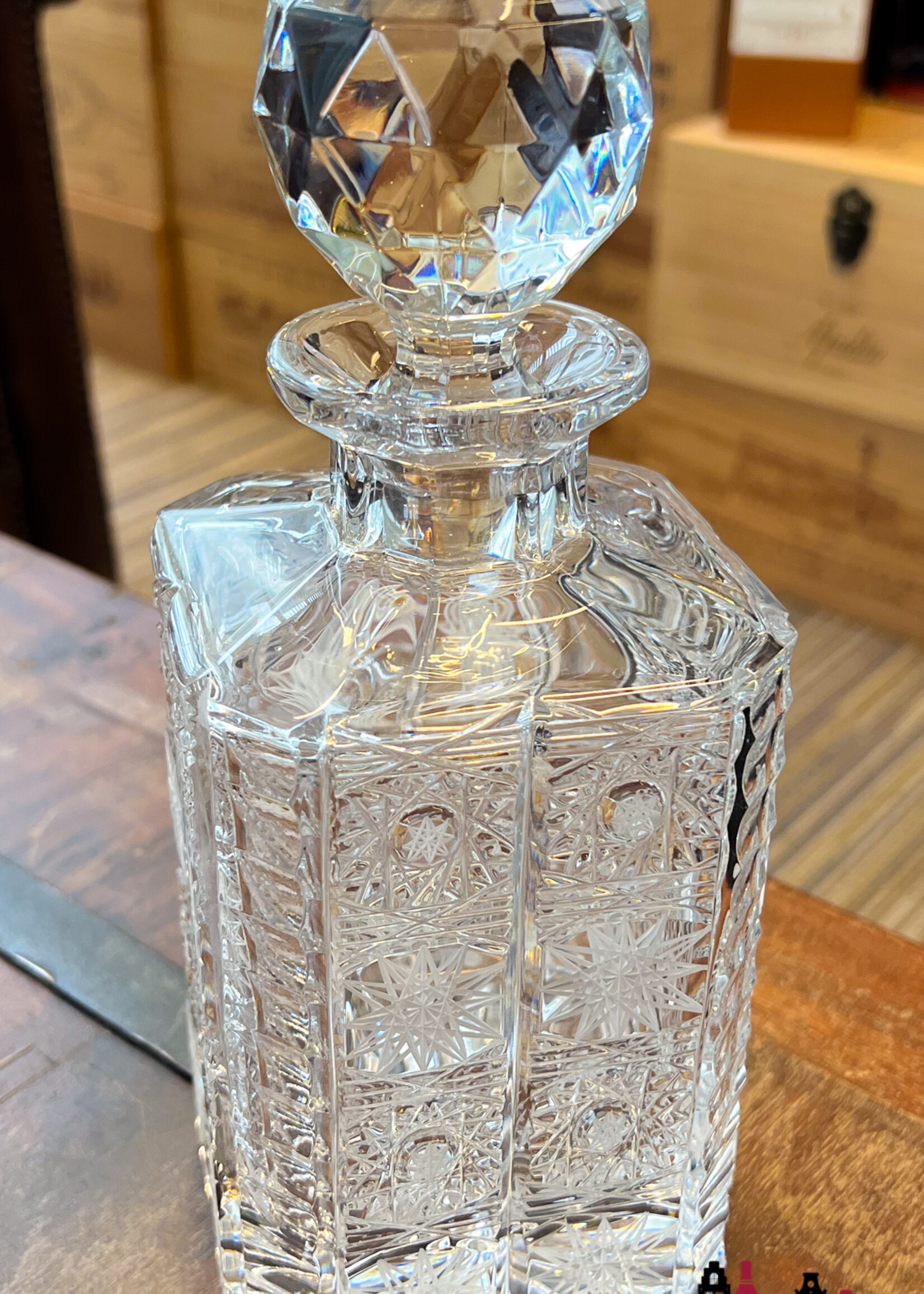 Crystal Decanter Luxe Kristal whisky karaf incl. stopper (handgemaakt & handgeslepen)