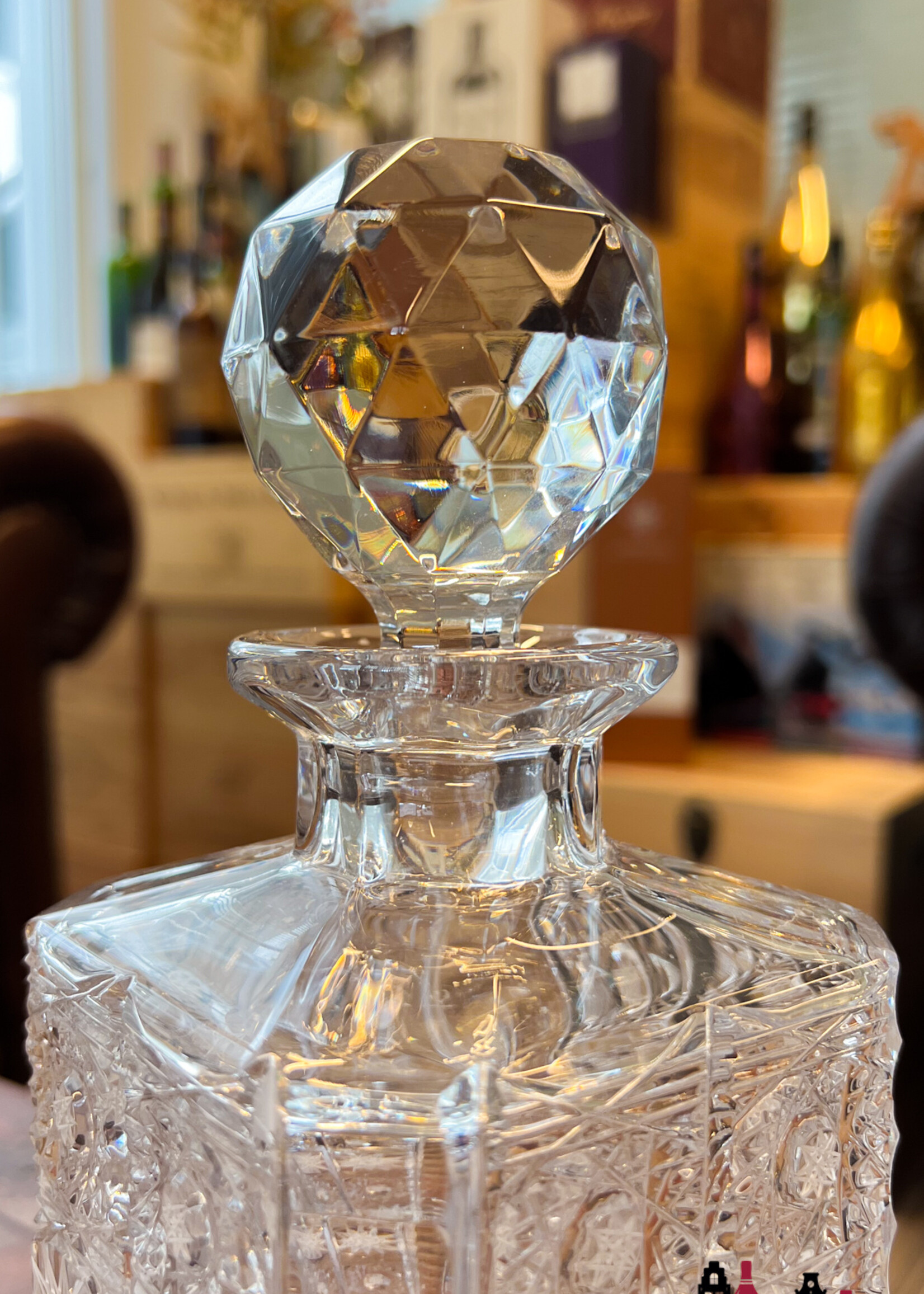 Crystal Decanter Luxe Kristal whisky karaf incl. stopper (handgemaakt & handgeslepen)
