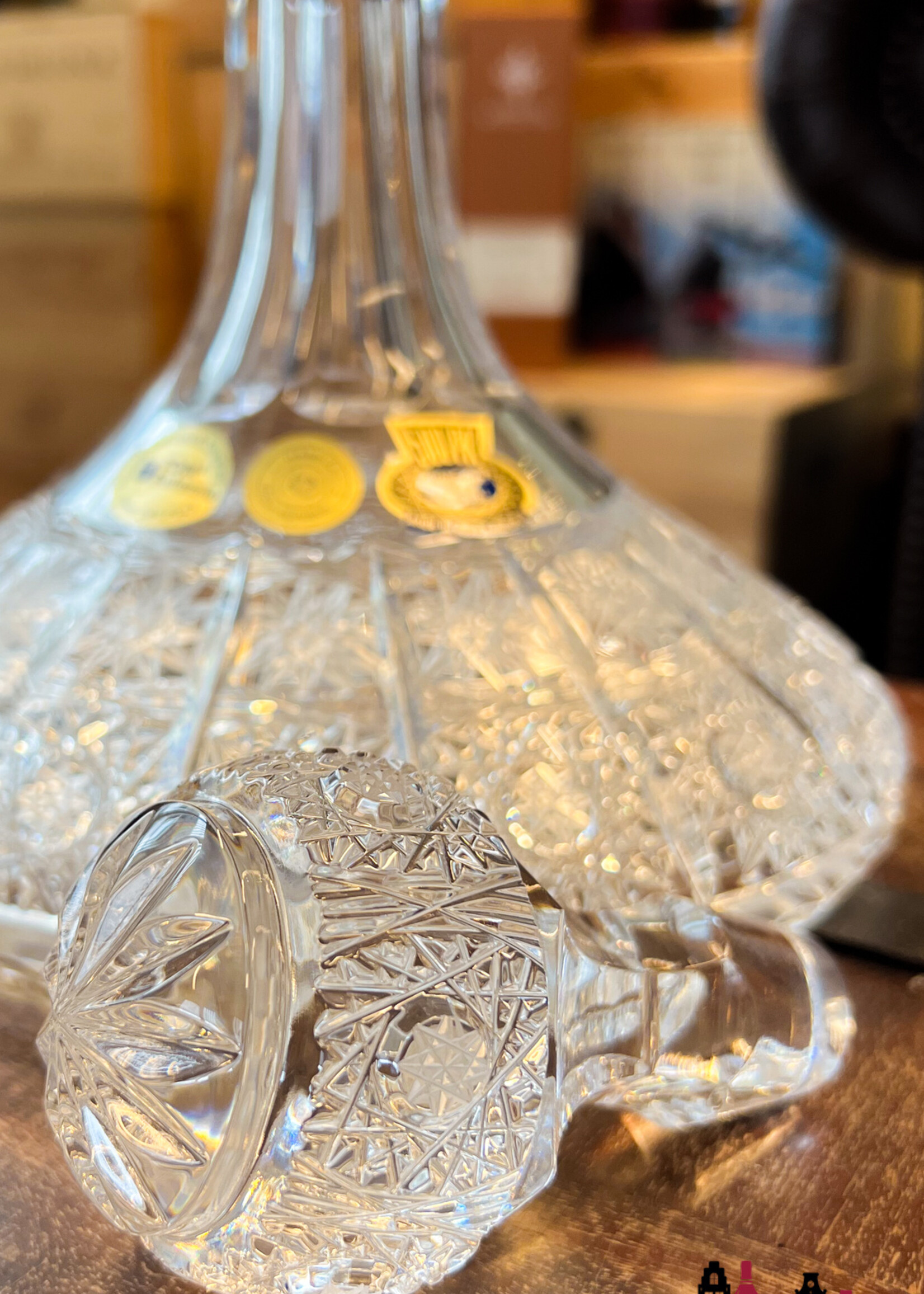 Crystal Decanter Luxury Crystal whisky ships decanter incl. stopper (handmade and hand cut)