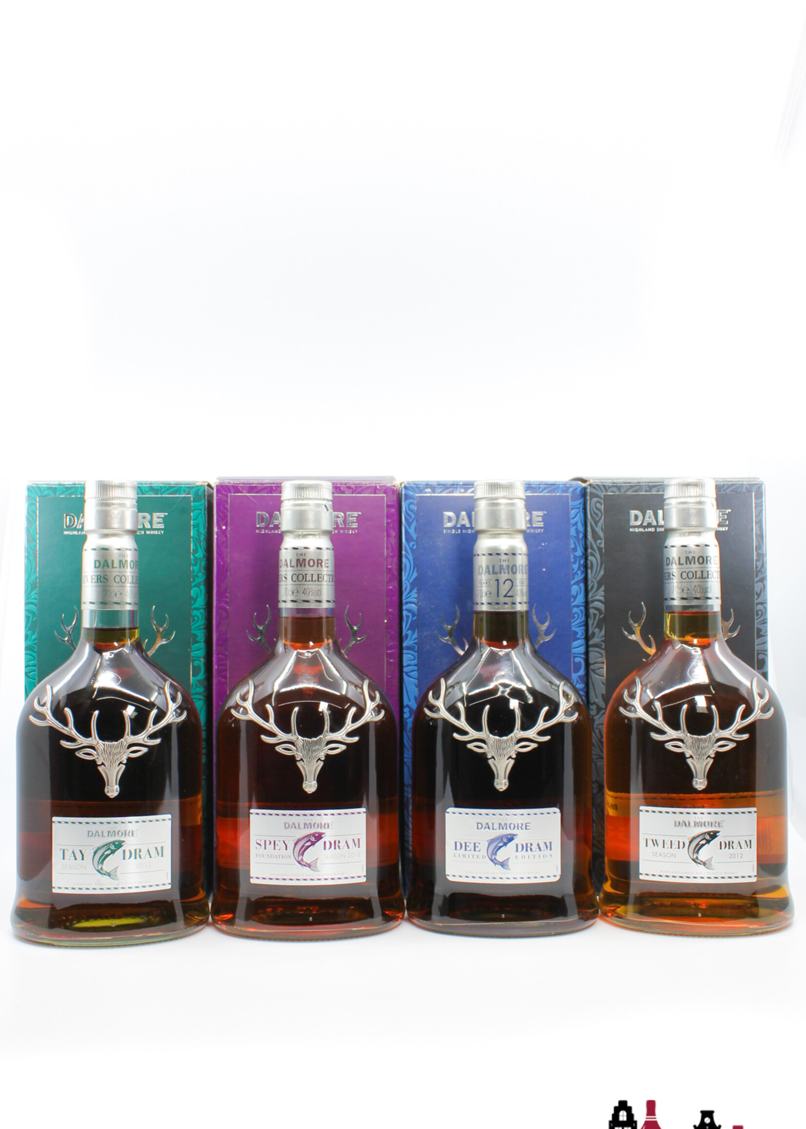 Dalmore Dalmore 2012 - Rivers Collection: Tray, Spey, Dee & Tweed Dram 40% (full set)