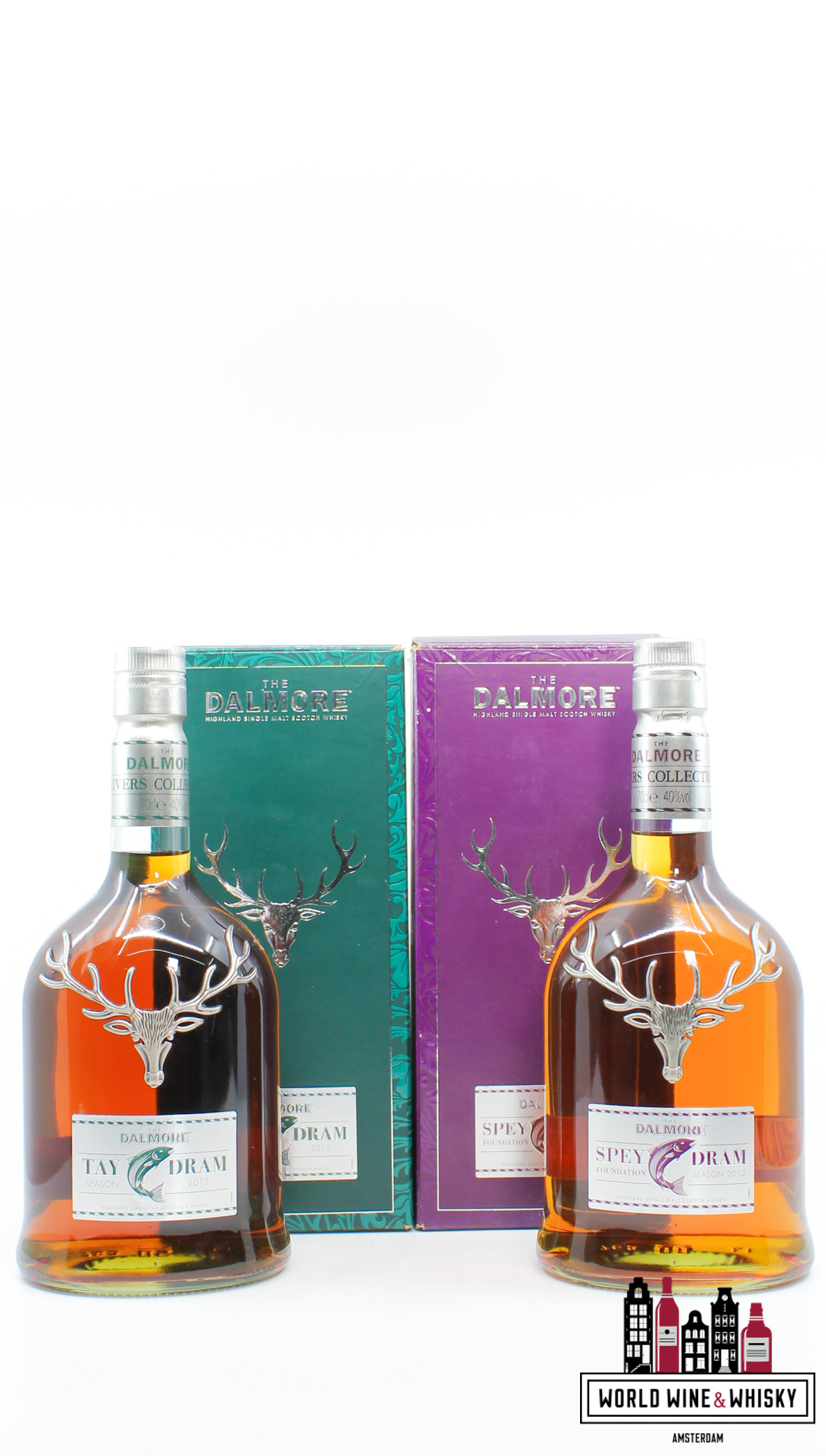 Dalmore Dalmore 2012 - Rivers Collection: Tray, Spey, Dee & Tweed Dram 40% (full set)