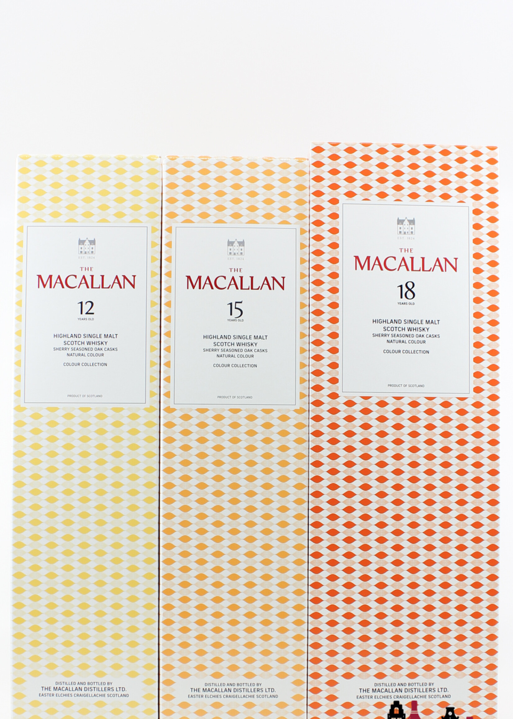 The Macallan Macallan 12, 15 and 18 Years Old 2023 - Colour Collection (set of three bottles)