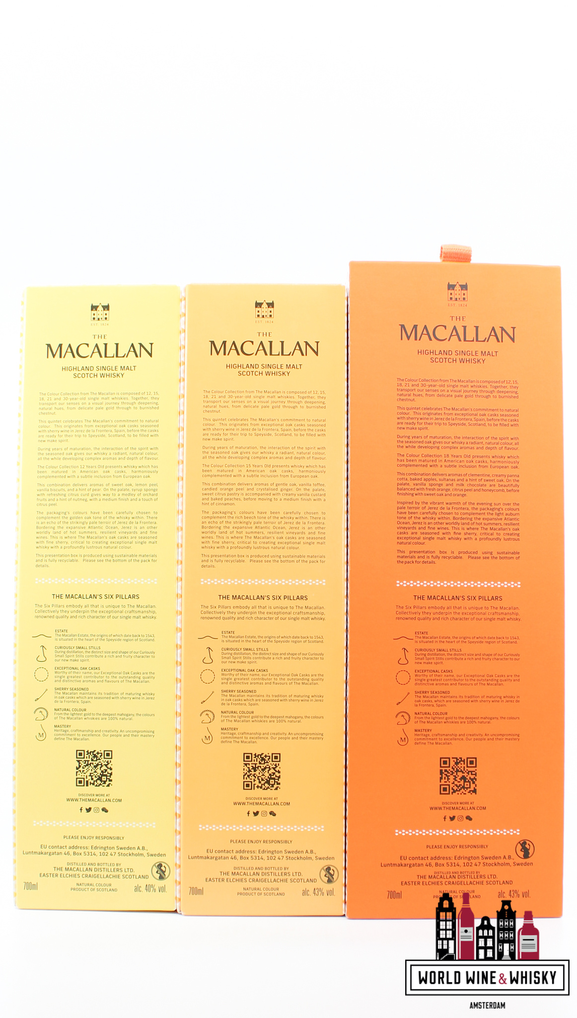 Macallan Macallan 12, 15 and 18 Years Old 2023 - Colour Collection (set of three bottles)