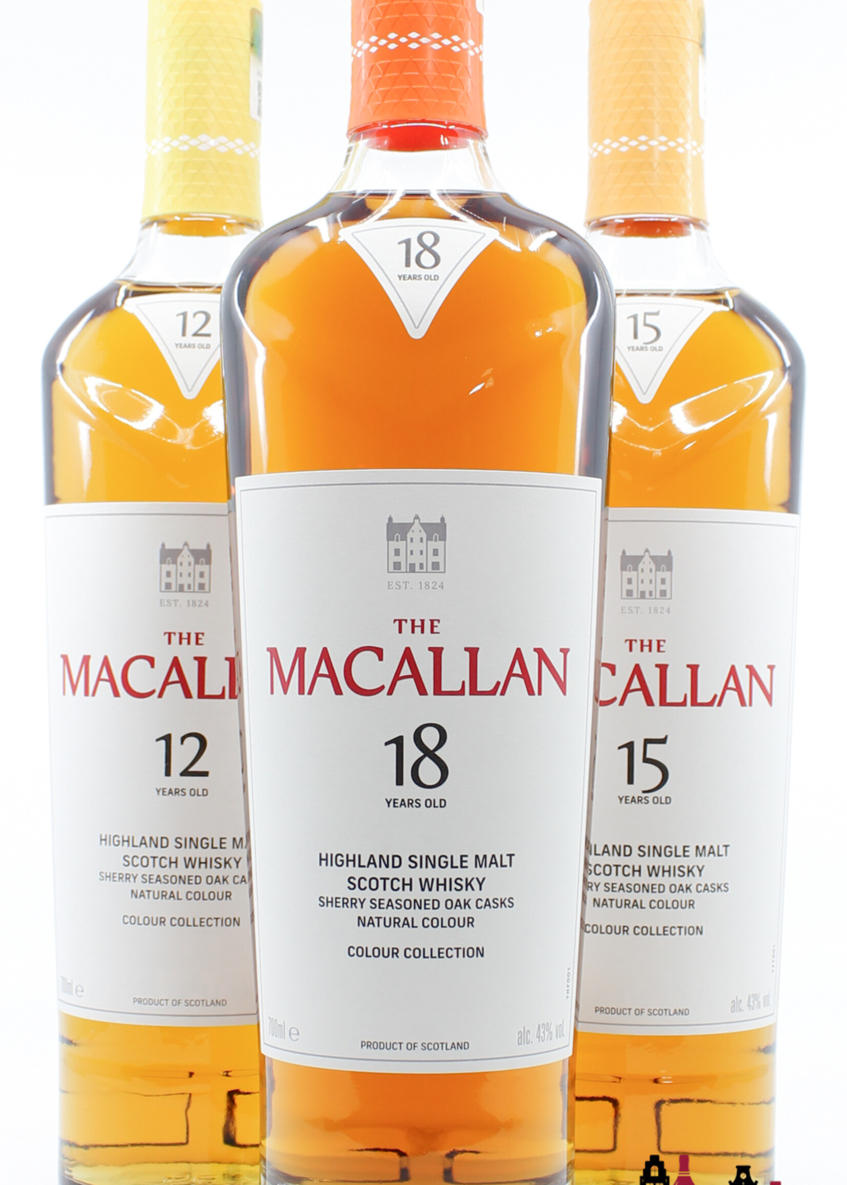 The Macallan Macallan 12, 15 and 18 Years Old 2023 - Colour Collection (set of three bottles)
