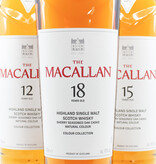 Macallan Macallan 12, 15 and 18 Years Old 2023 - Colour Collection (set of three bottles)