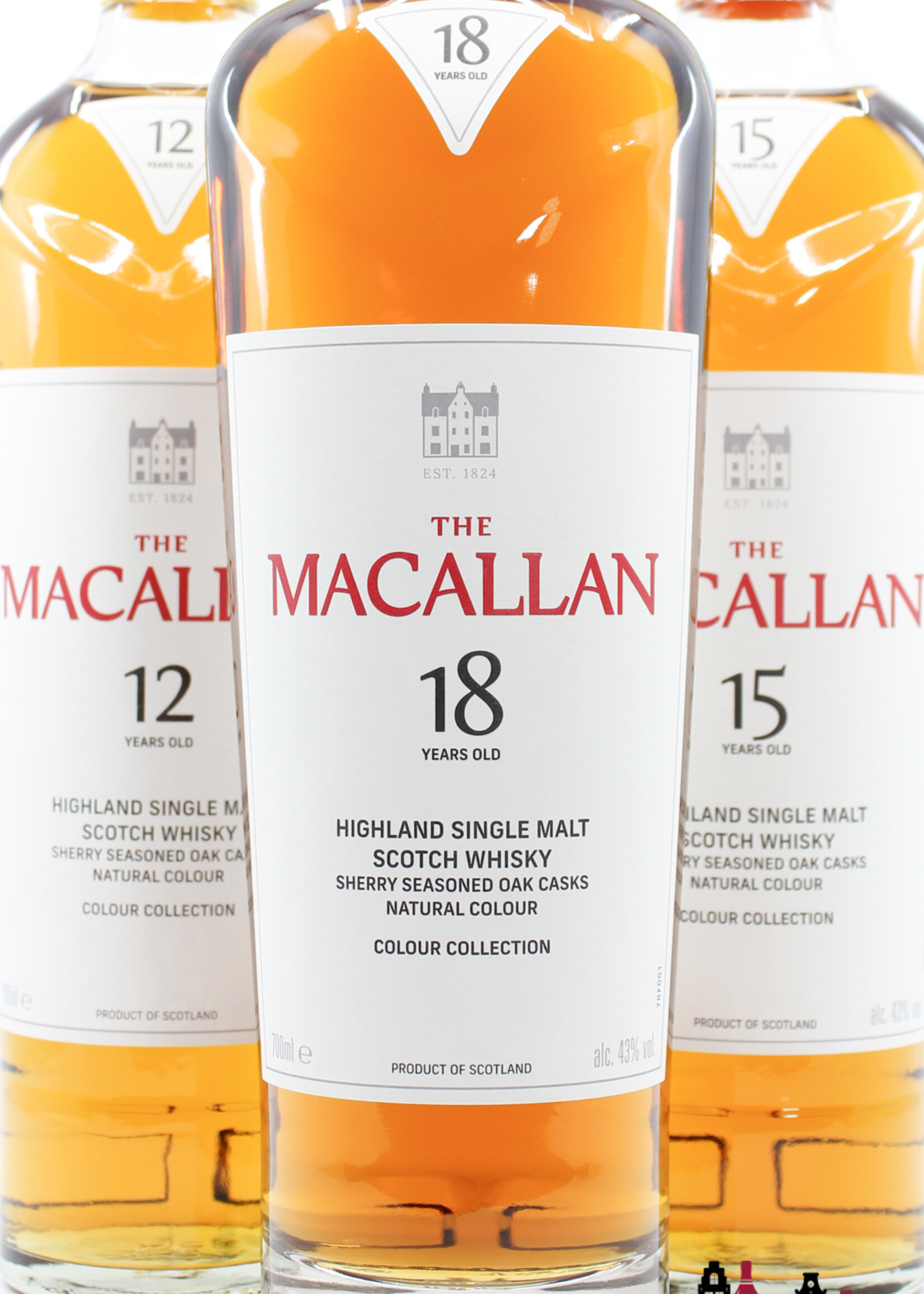 The Macallan Macallan 12, 15 and 18 Years Old 2023 - Colour Collection (set of three bottles)