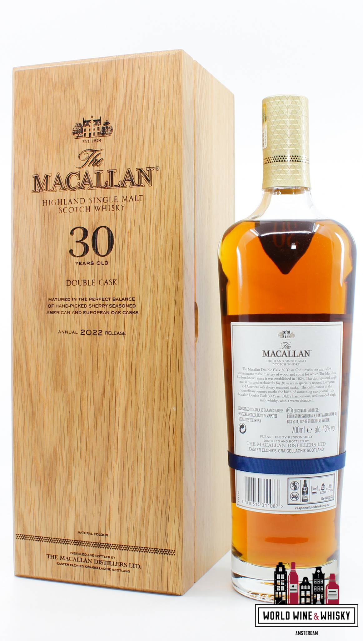 Macallan Macallan 30 Years Old - Double Cask - Annual 2022 Release 43% (in luxury wooden case)