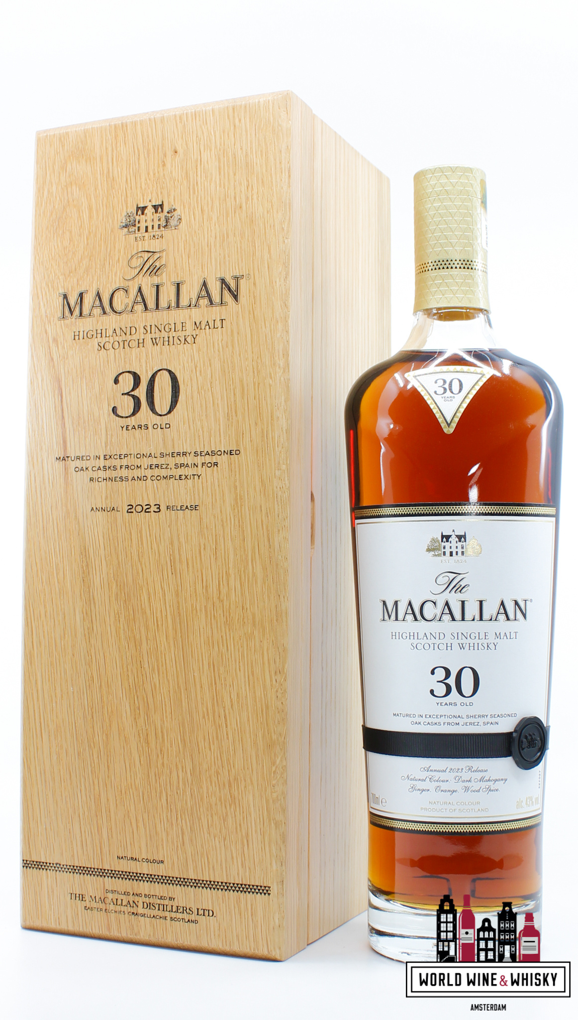 Macallan Macallan 30 Years Old - Sherry Casks - Annual 2023 Release 43% (in luxury wooden case)