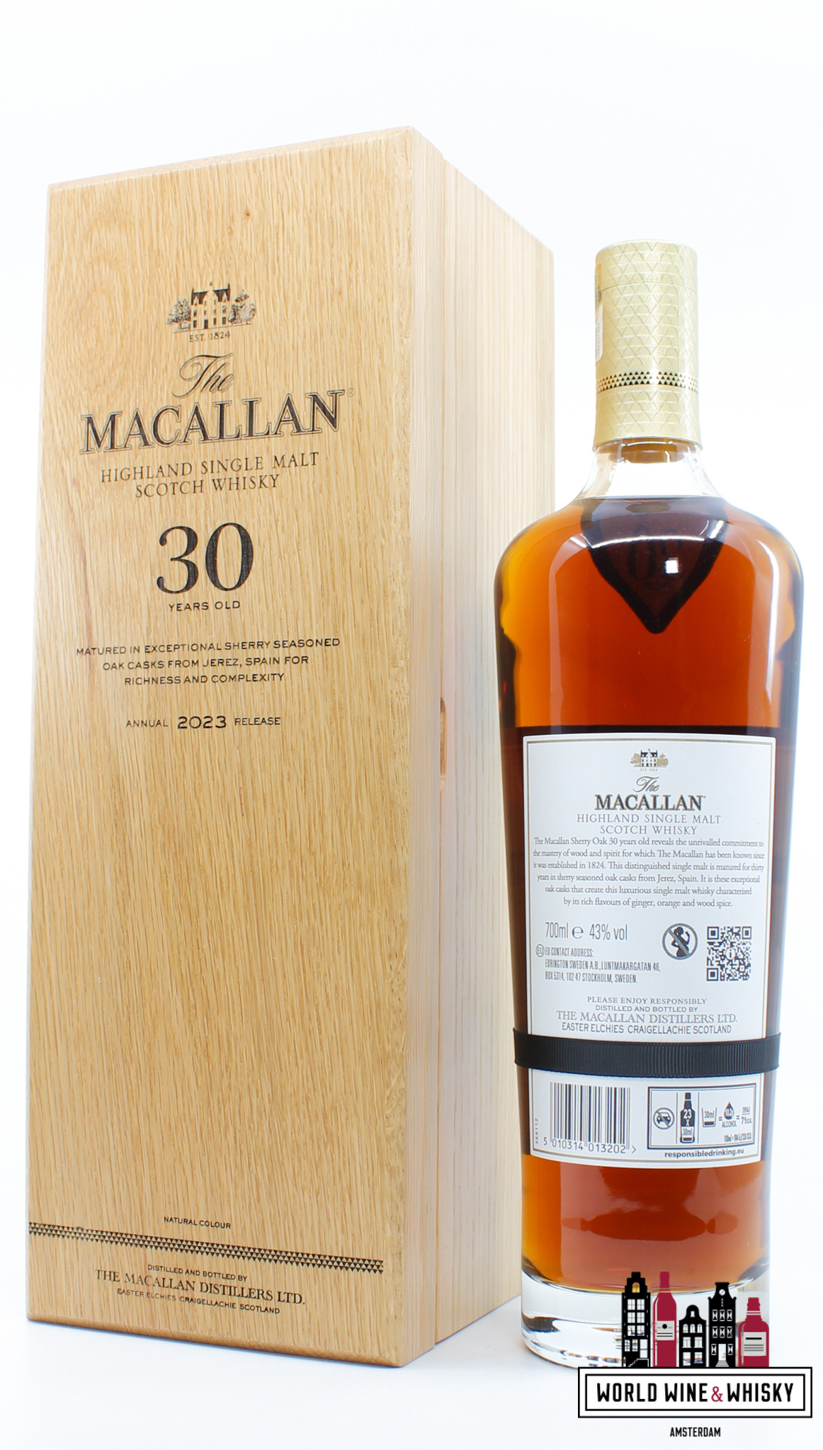 Macallan Macallan 30 Years Old - Sherry Casks - Annual 2023 Release 43% (in luxury wooden case)