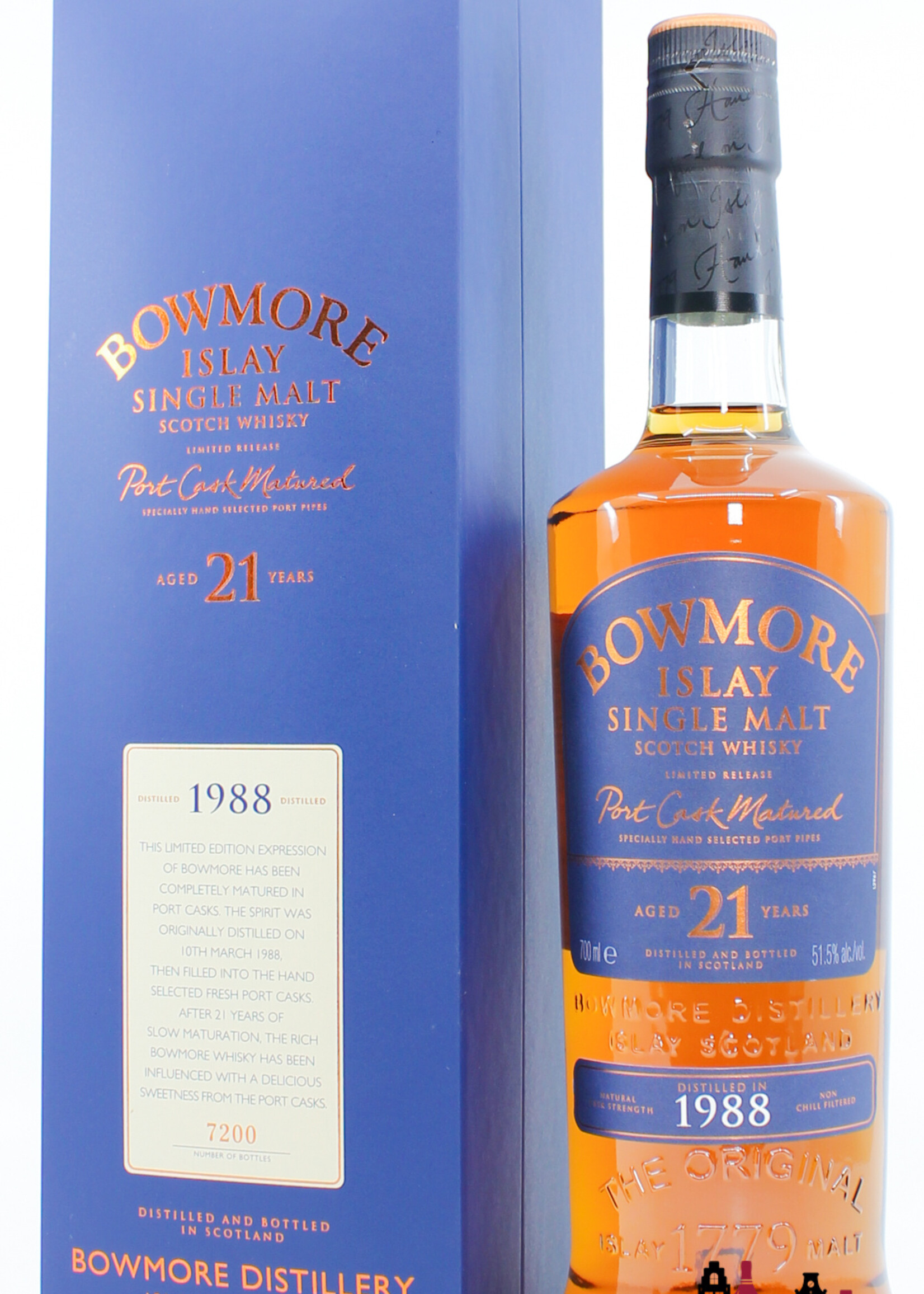 Bowmore Bowmore 21 Years Old 1988 2009 - Port Cask Matured - Limited Release 51.5% (1 of 7200)