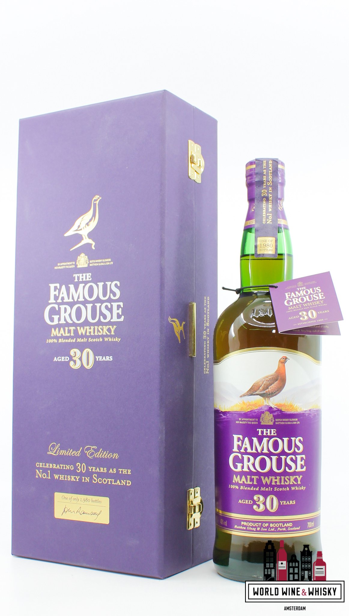 Famous Grouse Famous Grouse 30 Years Old - Malt Whisky - Limited Edition 43% (1 of 1980)