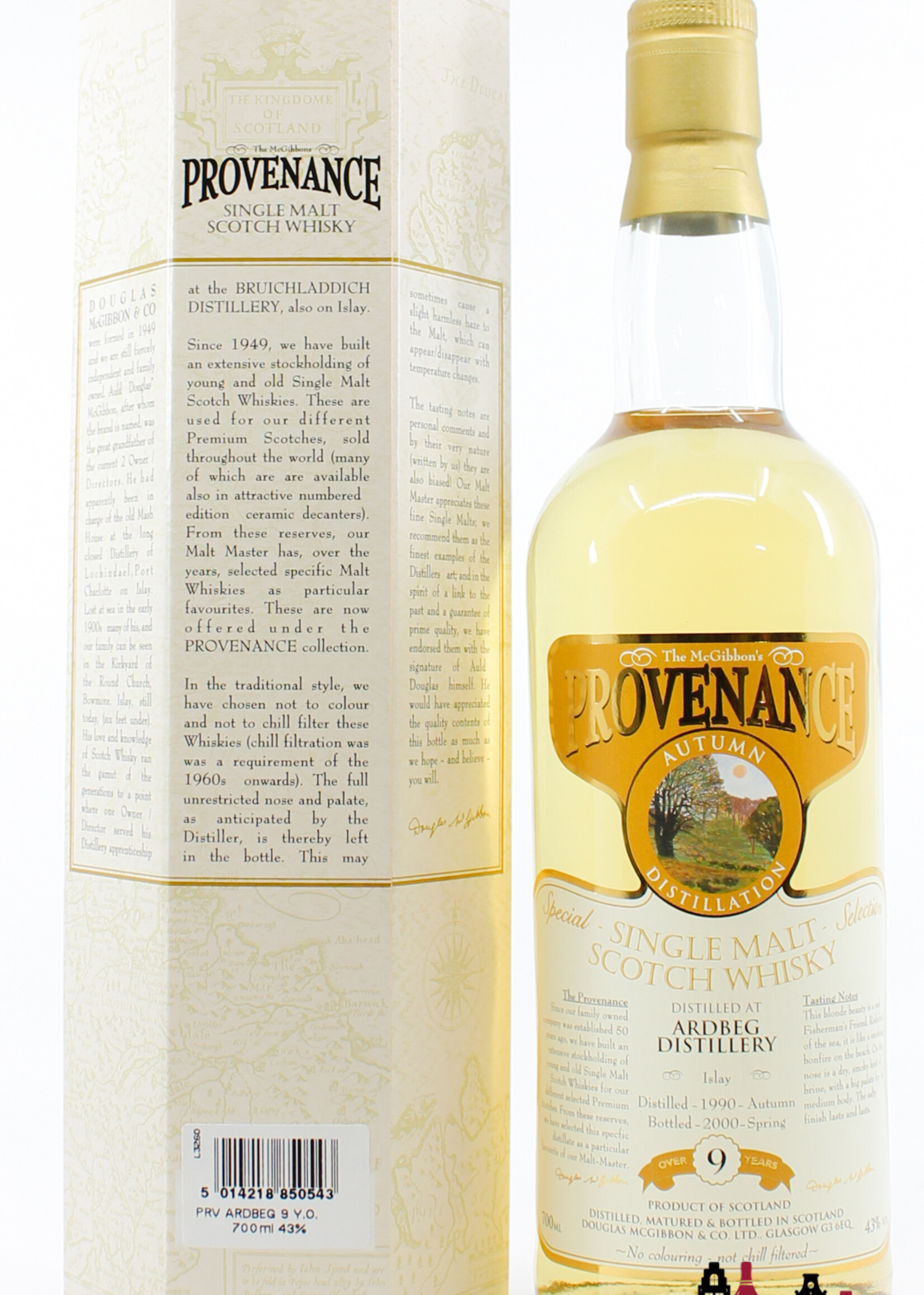 Ardbeg Ardbeg 9 Years Old 1990 2000 - Provenance - Autumn Distillation - Douglas McGibbon 43%