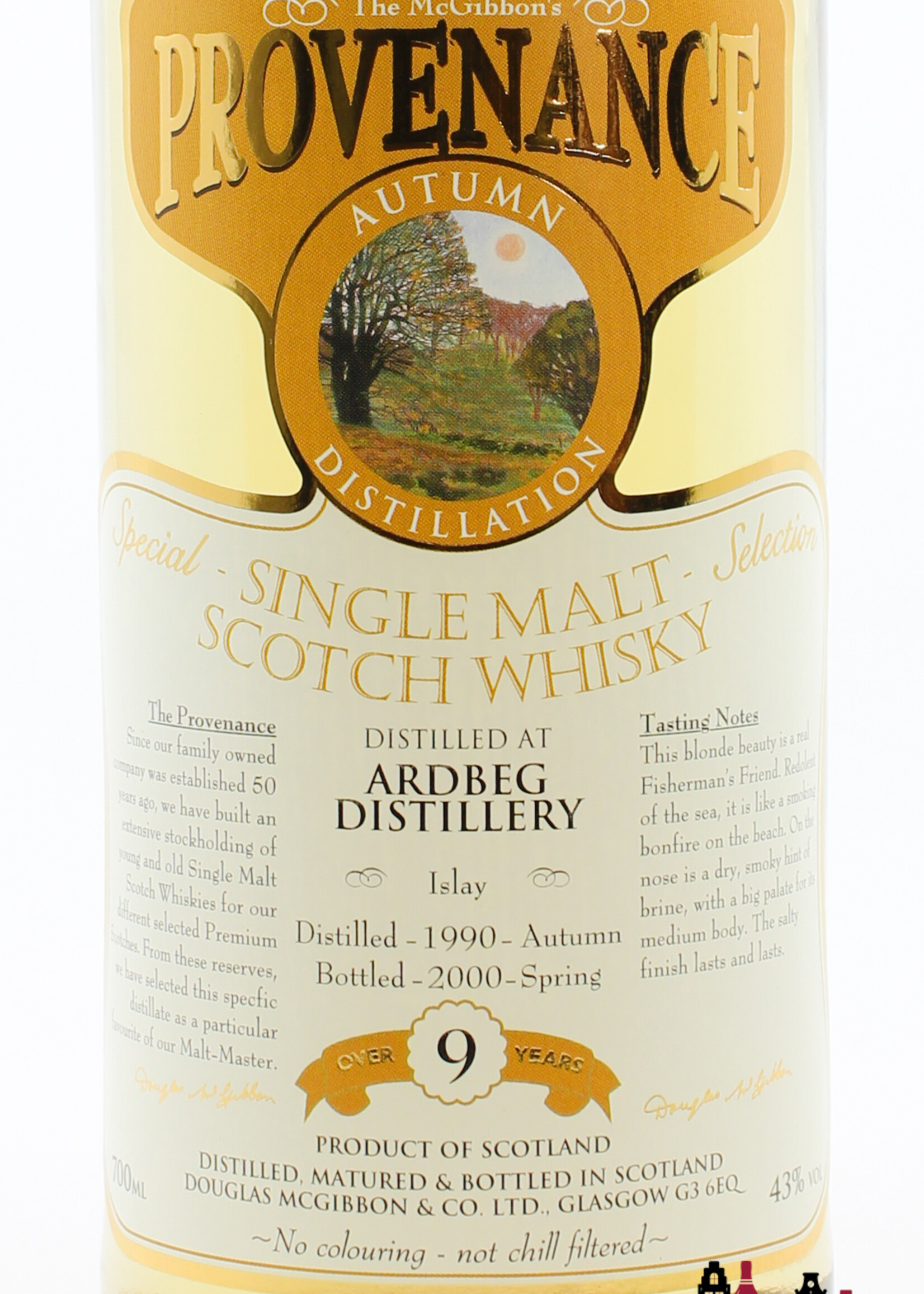 Ardbeg Ardbeg 9 Years Old 1990 2000 - Provenance - Autumn Distillation - Douglas McGibbon 43%