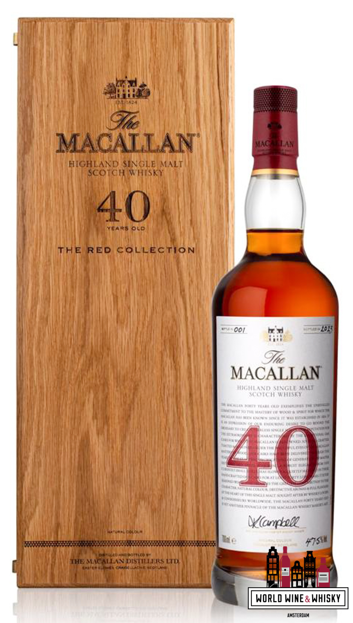 品質が - 2023 Old Years 40 Macallan Red World 47.5%; Collection ウイスキー