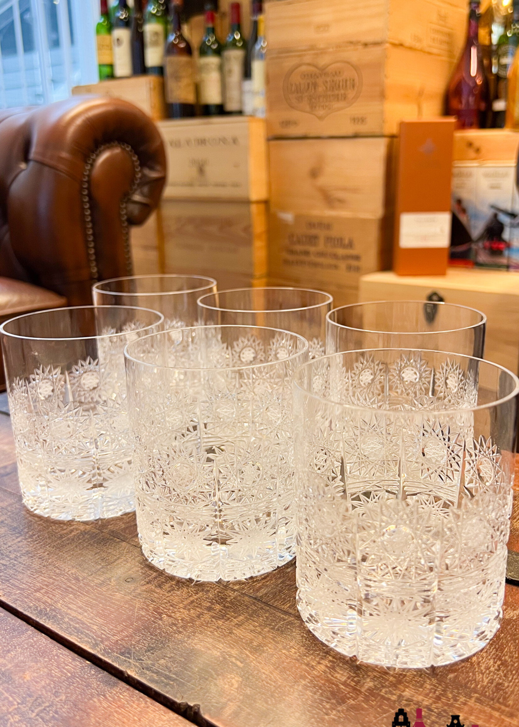 Whisky glass Luxury Crystal whisky and whiskey glasses - set of 6 glasses (Handmade and hand cut)