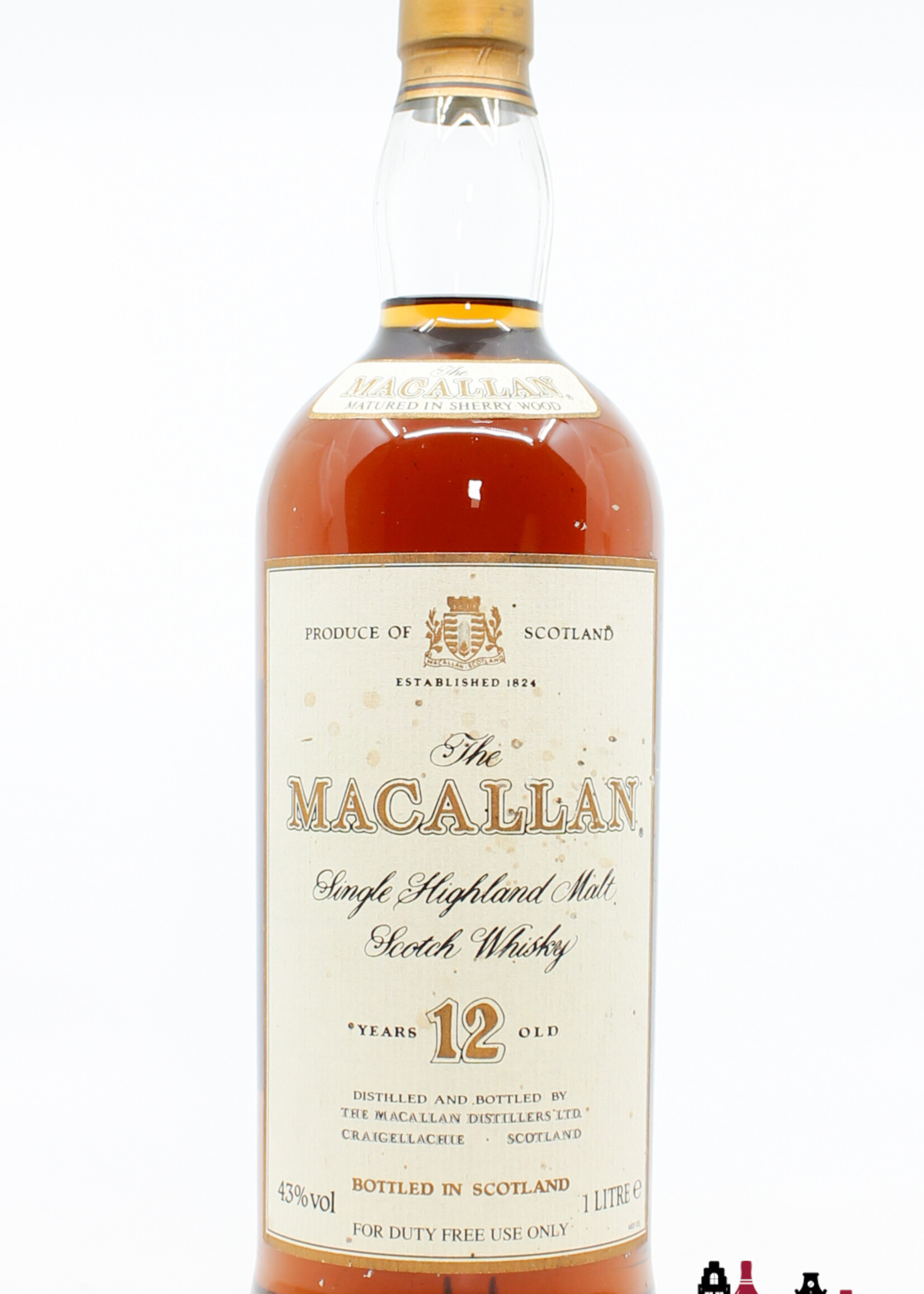 The Macallan Macallan 12 Years Old - Sherry Wood - Duty Free Use Only 43% - 1 liter