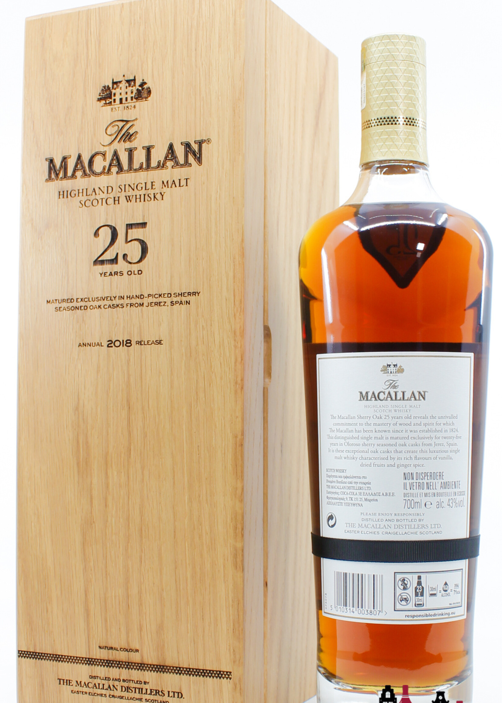 The Macallan Macallan 25 Years Old - Sherry Casks - Annual 2018 Release 43%