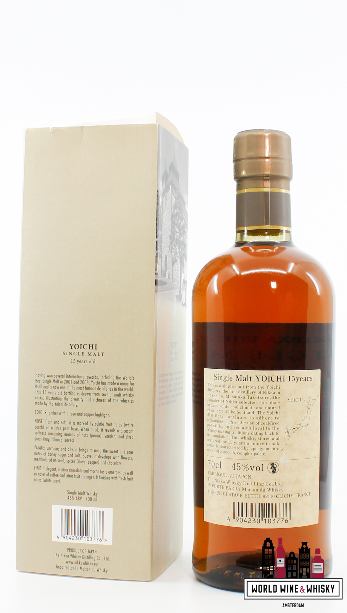 Yoichi 15 Years Old - Single Malt - Nikka Whisky 45% - World Yoichi 15 Years Old - Single Malt - Nikka Whisky 45% - World