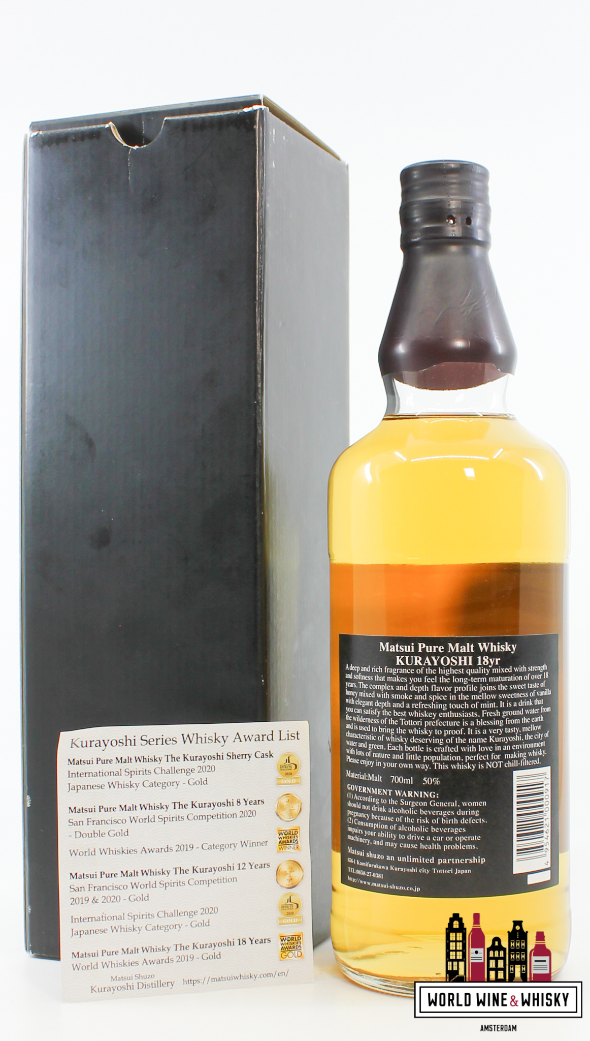 Kurayoshi Distillery The Kurayoshi 18 Years Old - Pure Malt Whisky - Matsui Whisky 50% (1 of 1140)