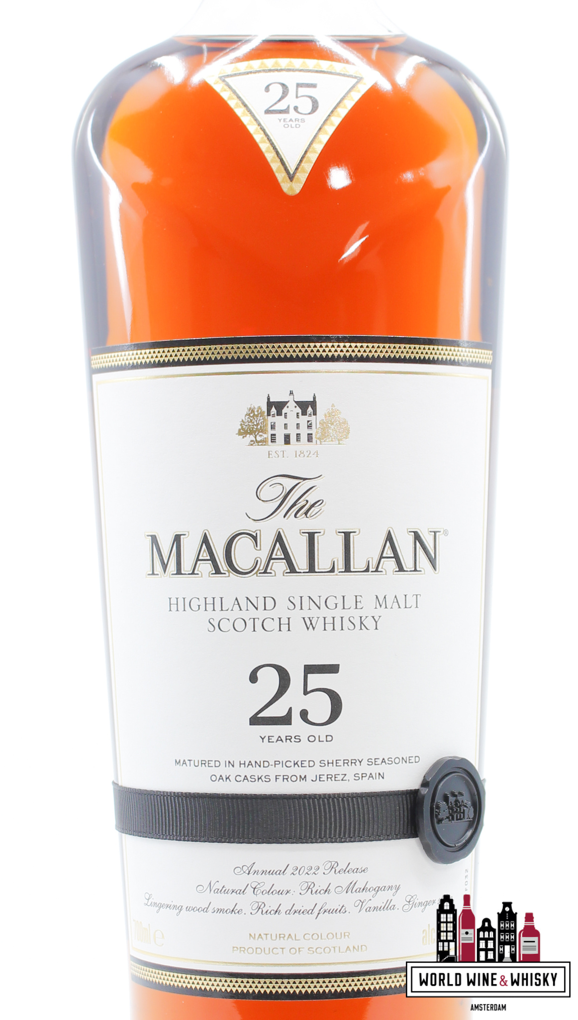 Macallan Macallan 25 Years Old 2022 - Sherry Oak Casks - Annual 2022 Release 43% (in luxury wooden case)