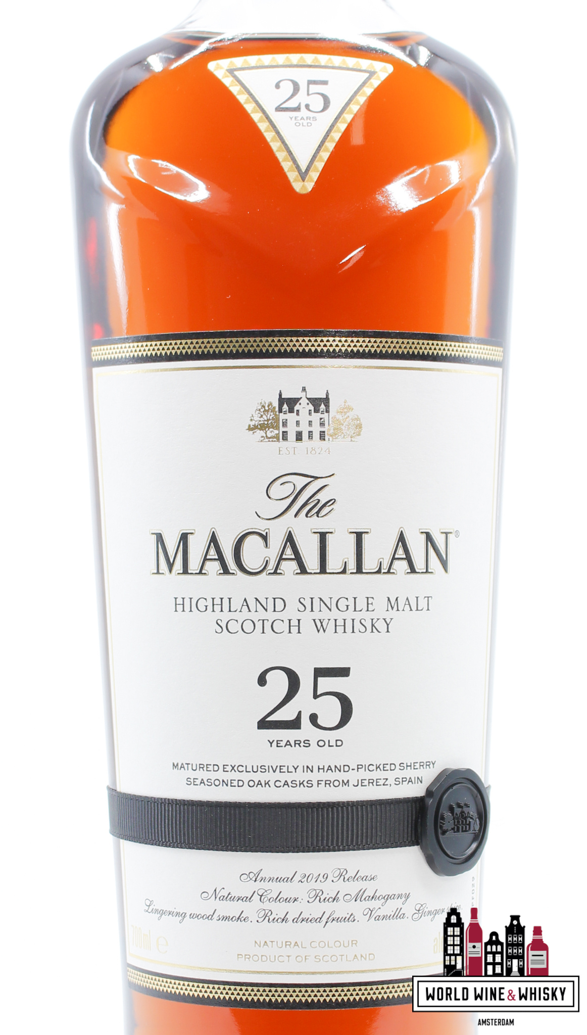 Macallan Macallan 25 Years Old 2019 - Sherry Oak Casks - Annual 2019 Release 43% (in luxury wooden case)