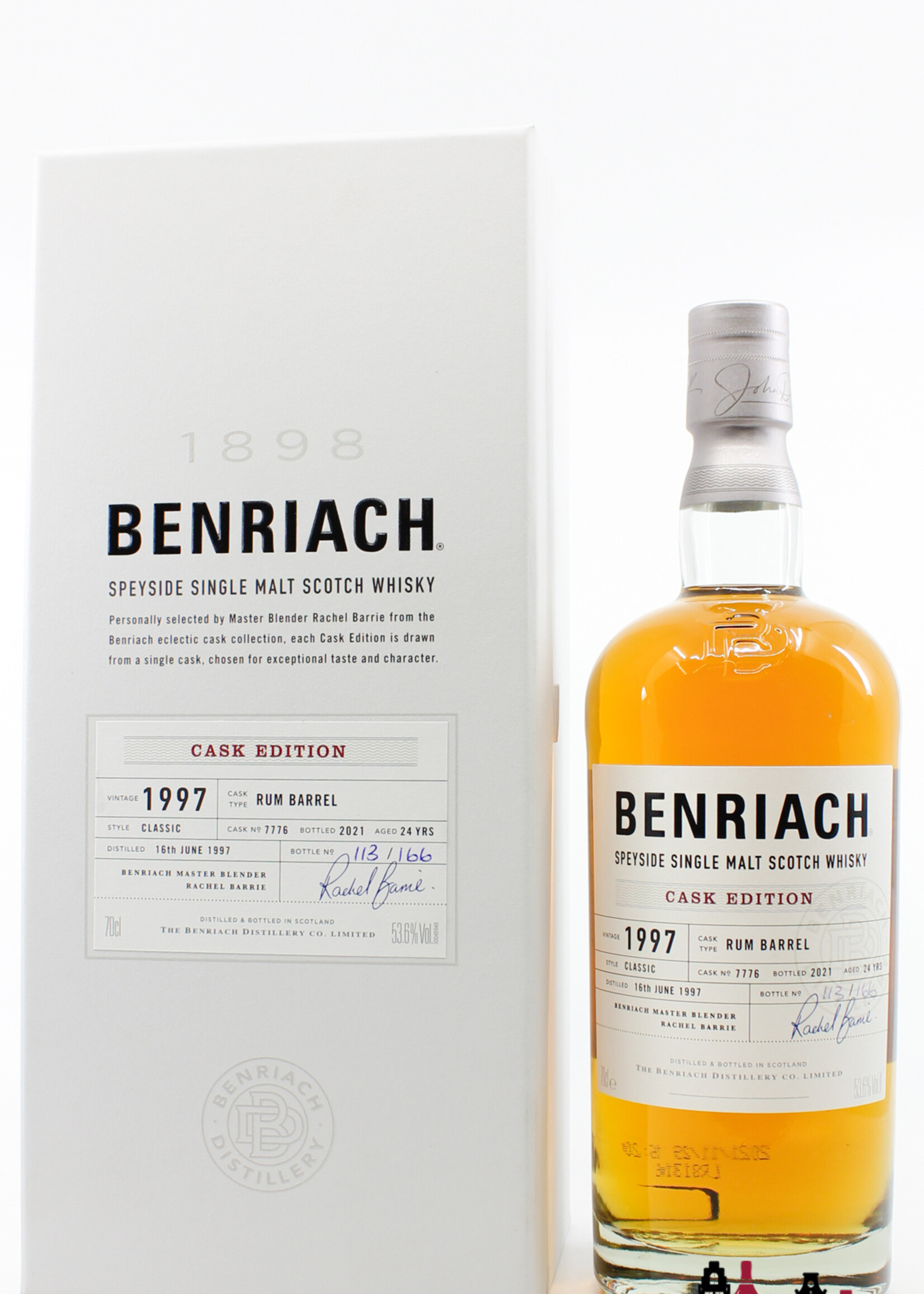 BenRiach BenRiach 24 Years Old 1997 2021 - Cask Edition - Cask 7776 - Rum Barrel 53.6% (1 of 166)