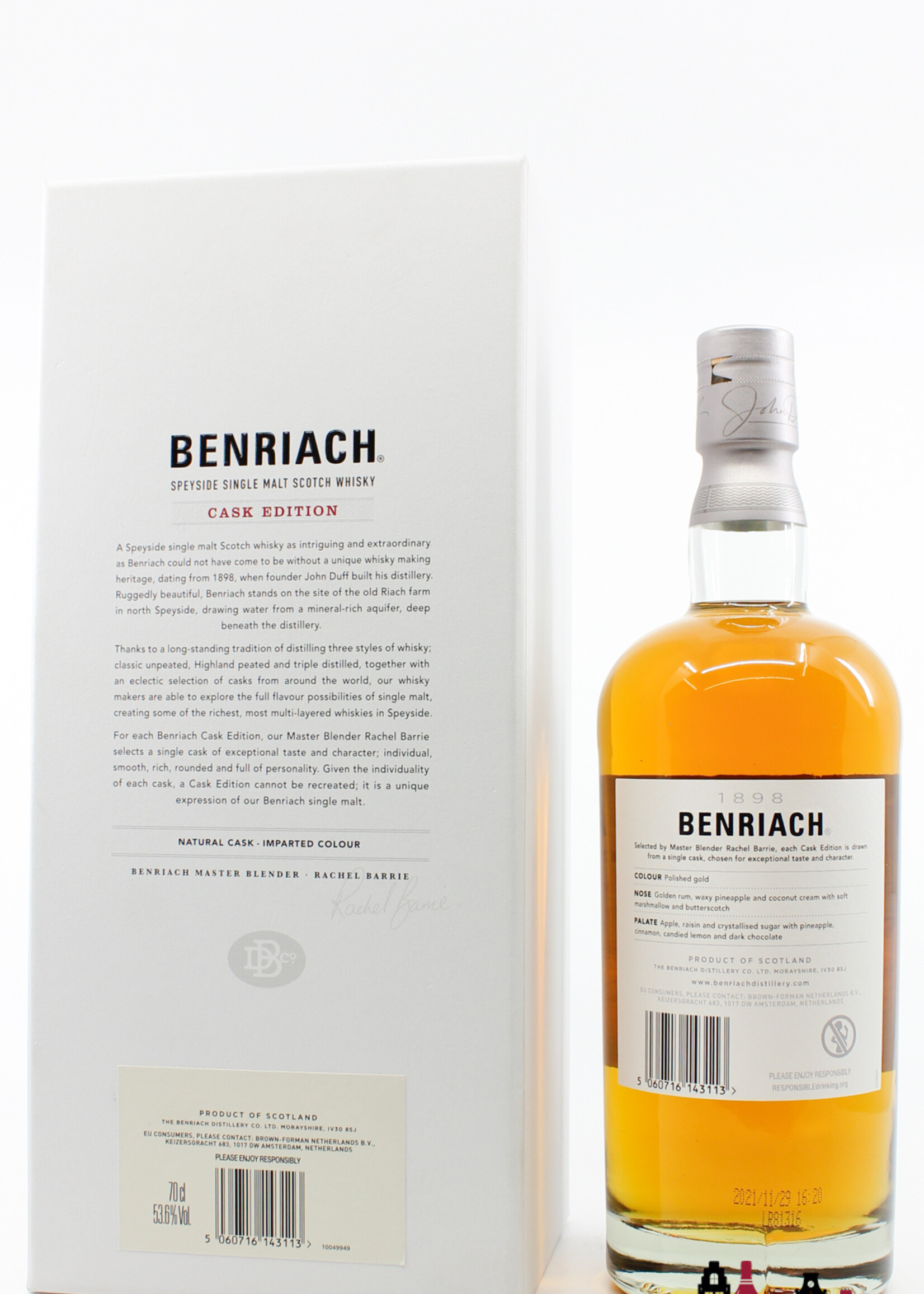 BenRiach BenRiach 24 Years Old 1997 2021 - Cask Edition - Cask 7776 - Rum Barrel 53.6% (1 of 166)