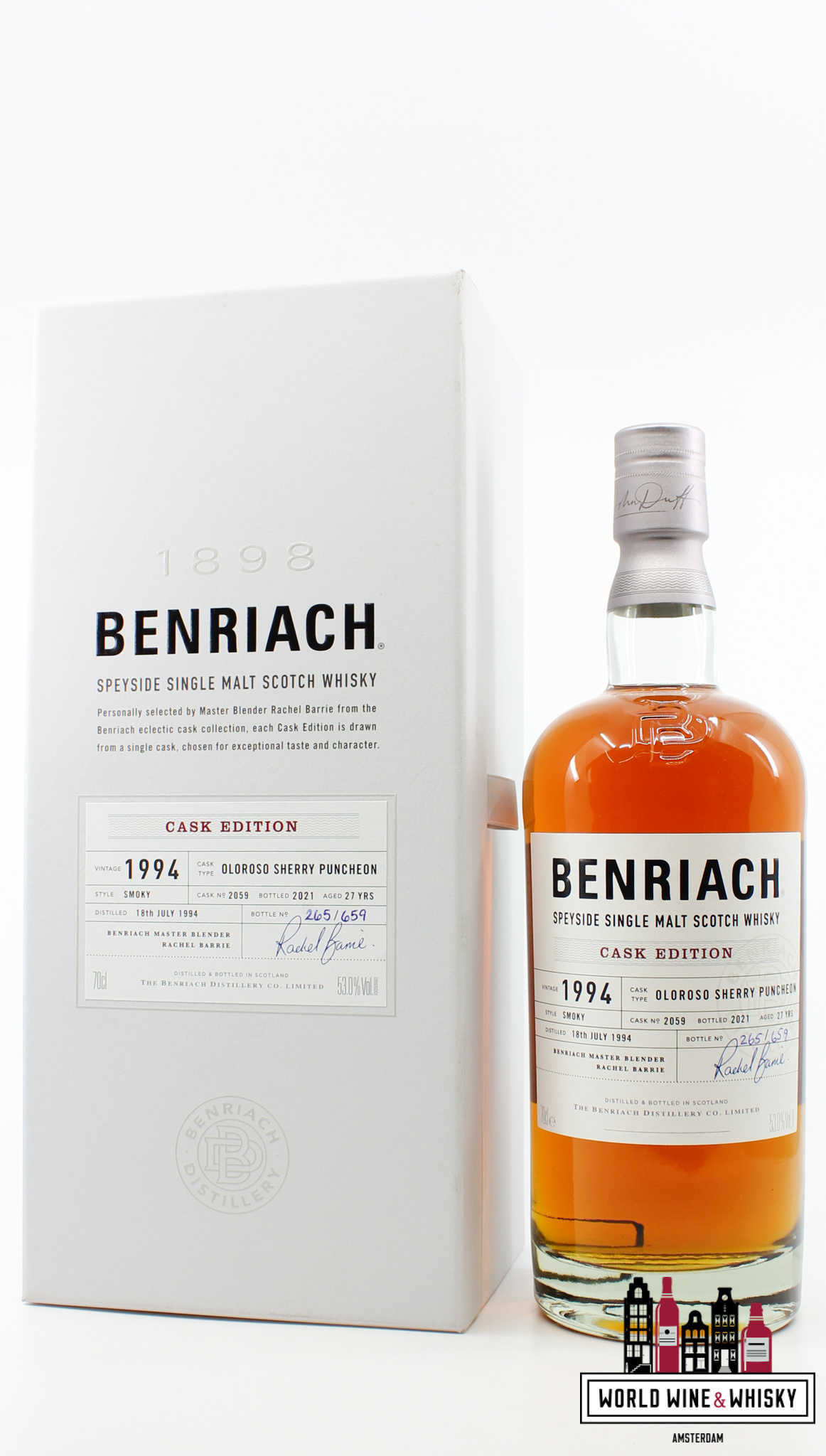 BenRiach BenRiach 27 Years Old 1994 2021 - Cask Edition - Cask 2059 - Oloroso Sherry Puncheon 53% (1 of 659)