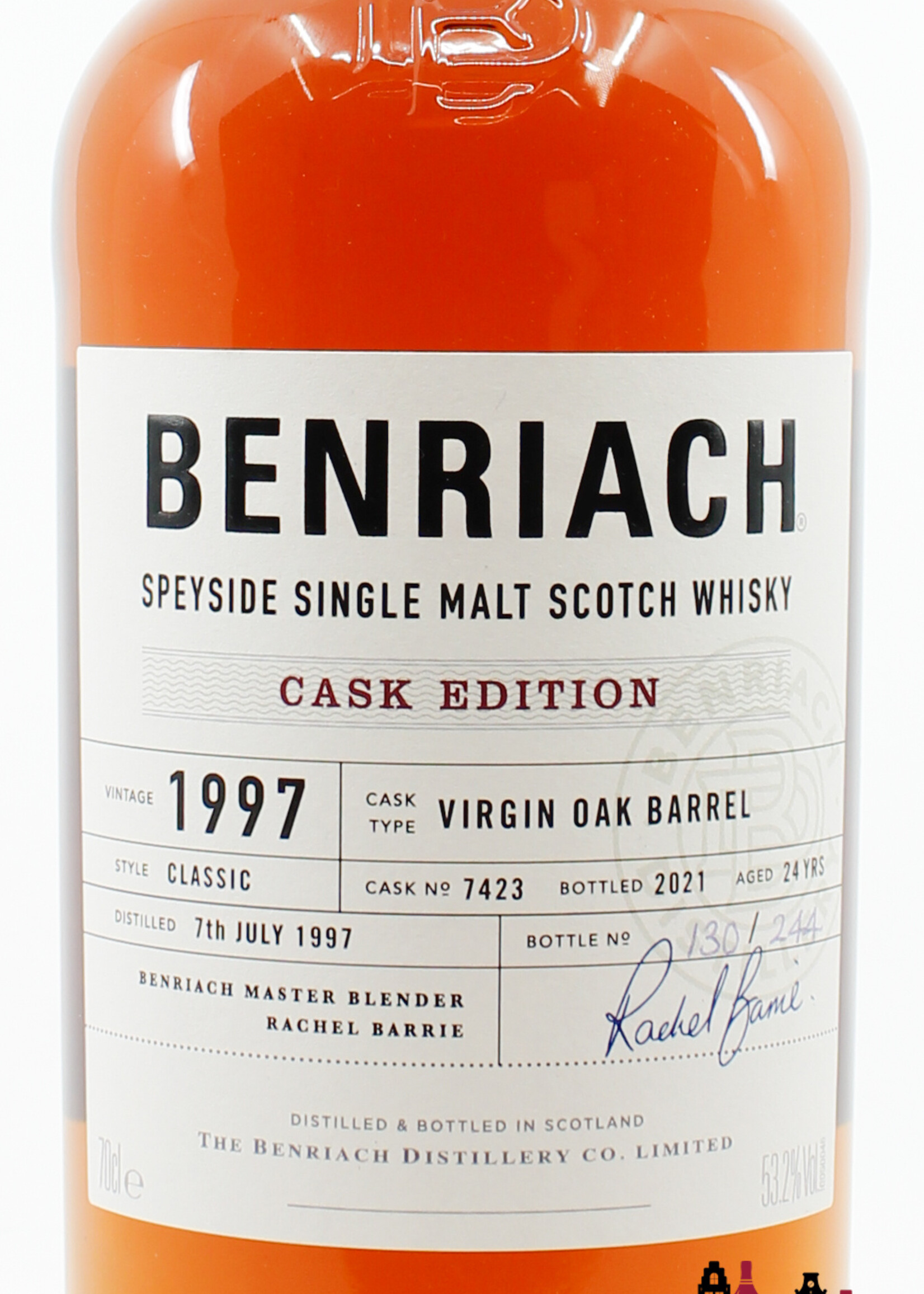 BenRiach BenRiach 24 Years Old 1997 2021 - Cask Edition - Cask 7423 - Virgin Oak Barrel 53.2% (1 of 244)