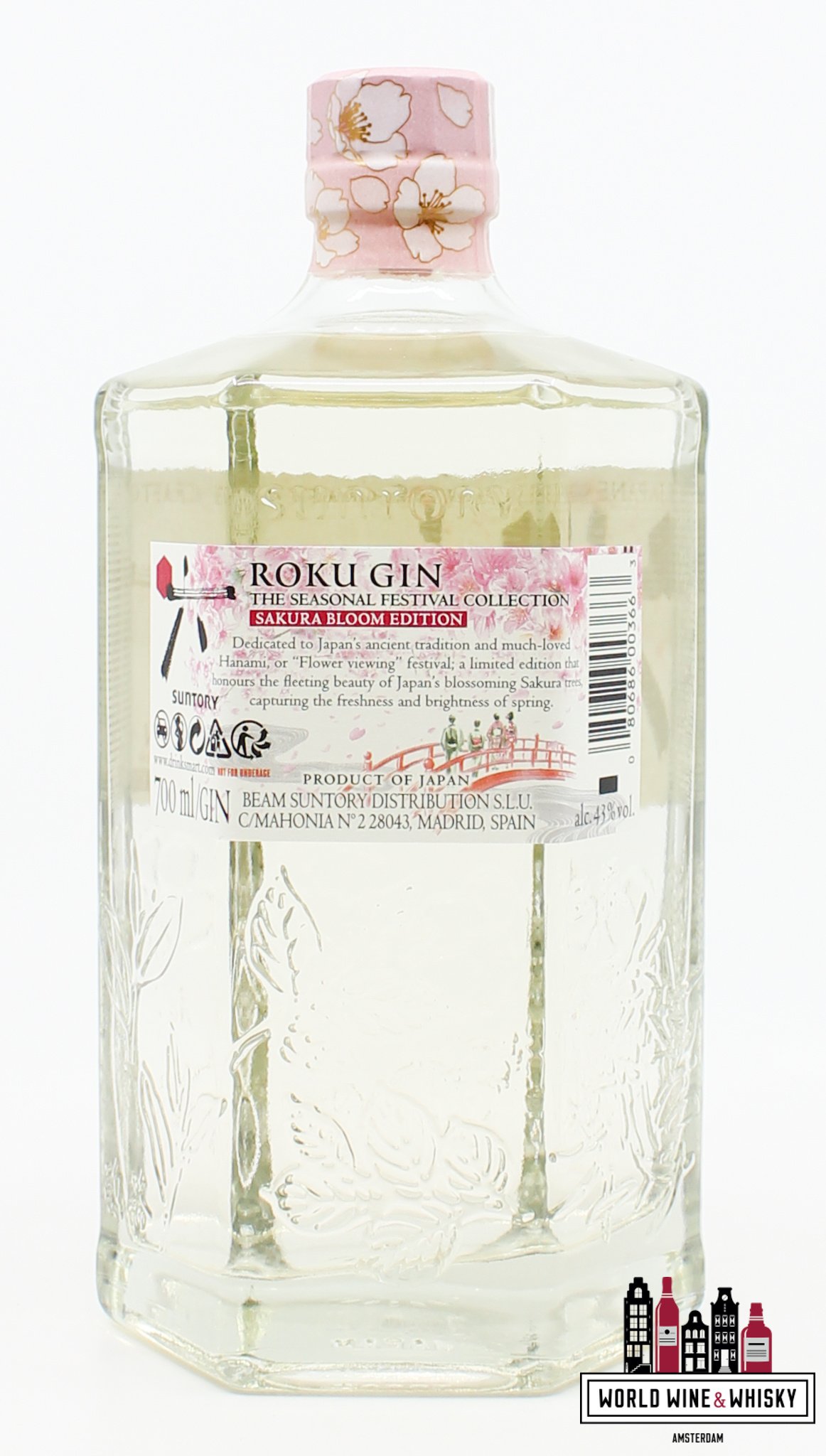 Roku Gin - Sakura Bloom Edition 6 - The Seasonal Festival Collection -  World Wine u0026 Whisky