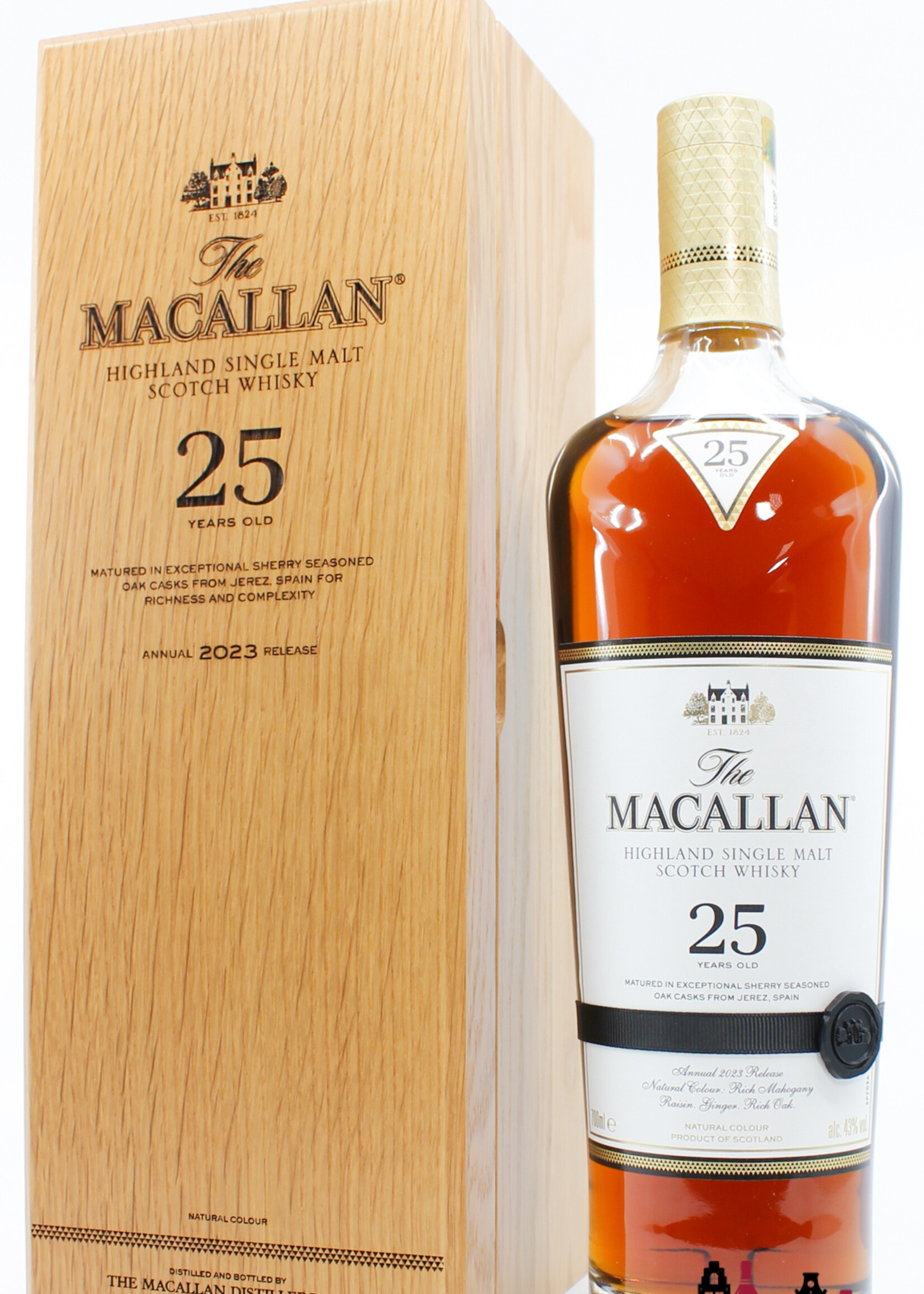 The Macallan Macallan 25 Years Old - Sherry Oak Casks - Annual 2023 Release 43%