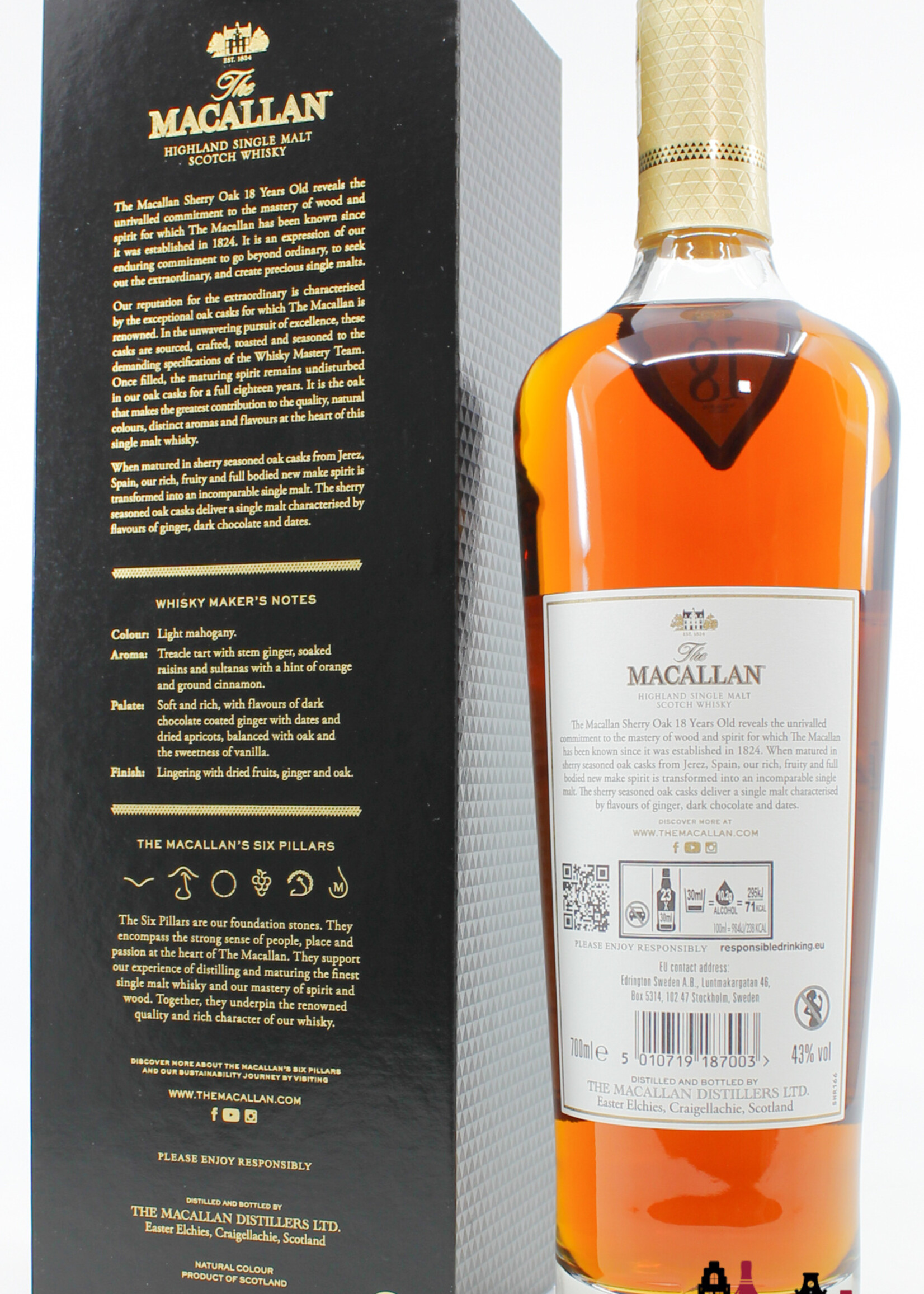 The Macallan Macallan 18 Years Old - Sherry Oak Cask - Annual 2024 Release 43%