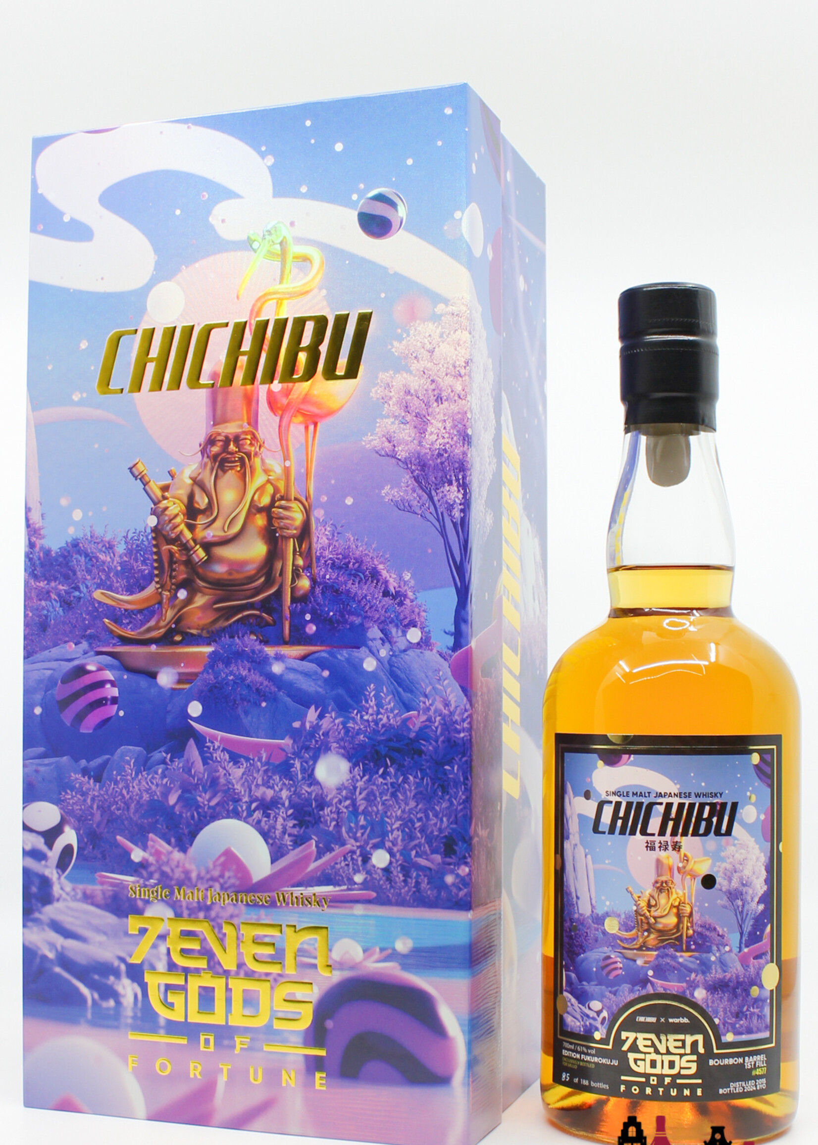Chichibu Chichibu 8 Years Old 2015 2024 - Cask 4577 - 7EVEN Gods of Fortune Edition 5 61% (1 of 188)