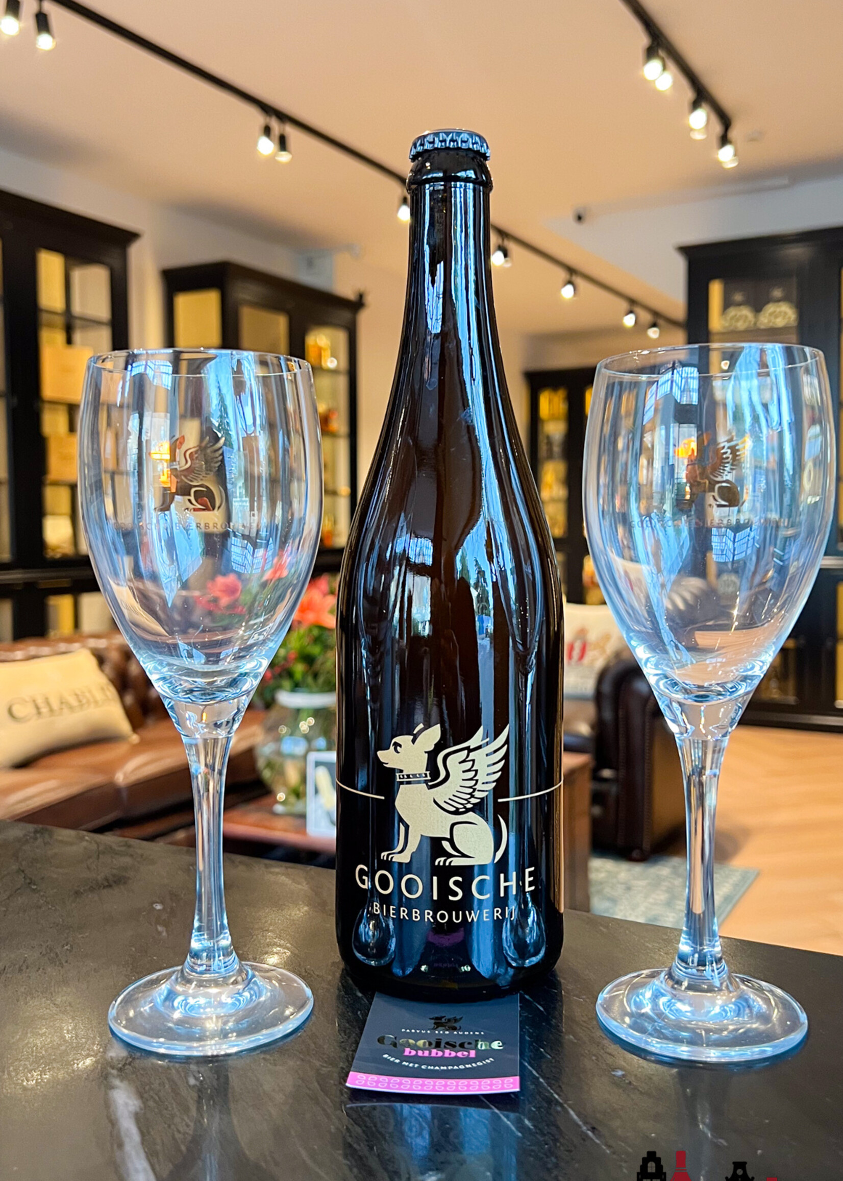 Gooische Bierbrouwerij Gooische Bubbel - Champagnebier uit 't Gooi 9% cadeauverpakking (Gooische Bierbrouwerij)