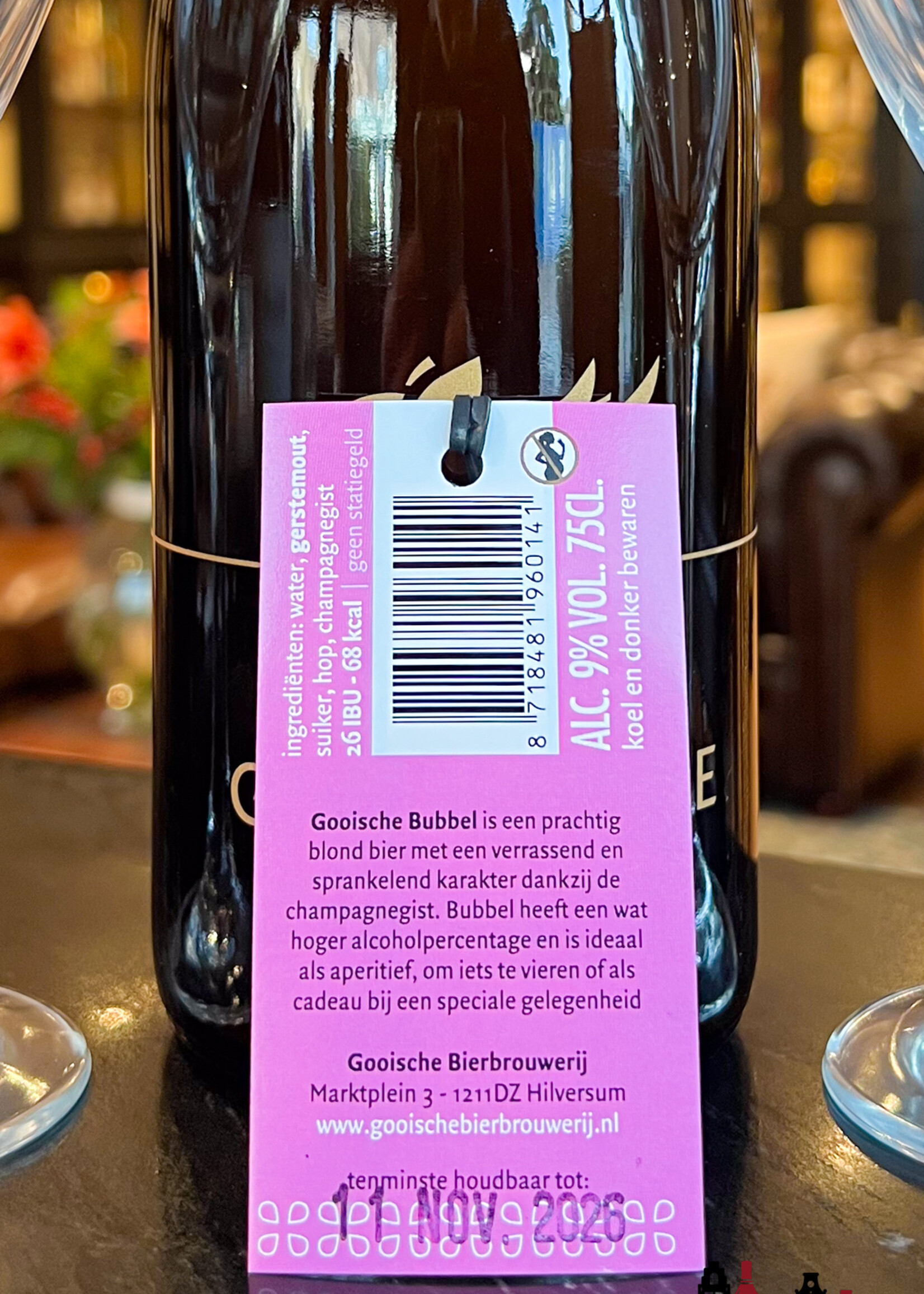 Gooische Bierbrouwerij Gooische Bubbel - Champagnebier uit 't Gooi 9% cadeauverpakking (Gooische Bierbrouwerij)