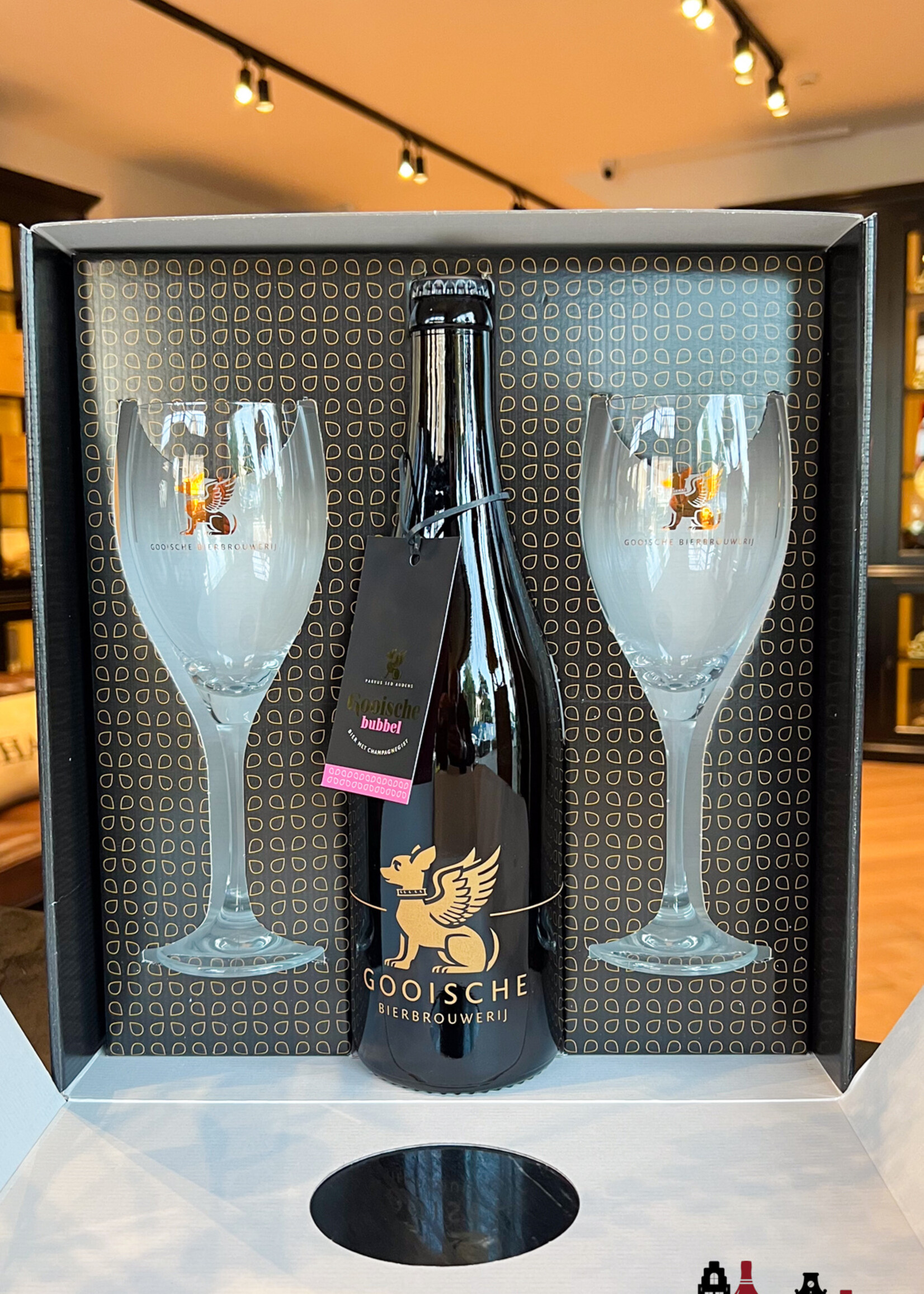 Gooische Bierbrouwerij Gooische Bubbel - Champagnebier uit 't Gooi 9% cadeauverpakking (Gooische Bierbrouwerij)