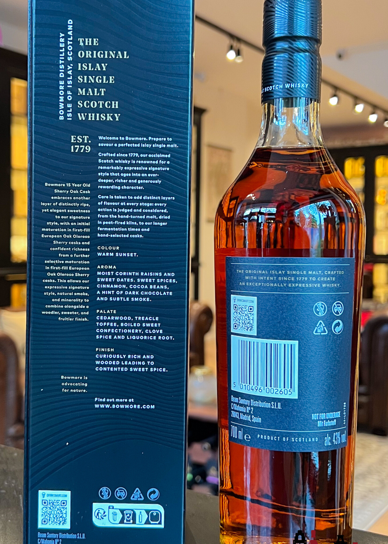 Bowmore Bowmore 15 Years Old 2024 - Sherry Oak Cask 43%