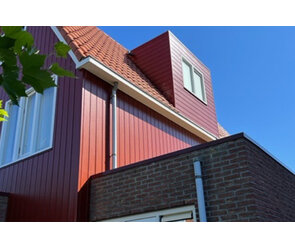 Grenen rabatdelen gevel verven Grenen rabatdelen gevel verven