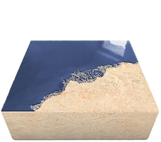 Marmoleum vloer verven met een dekkende kleur coating