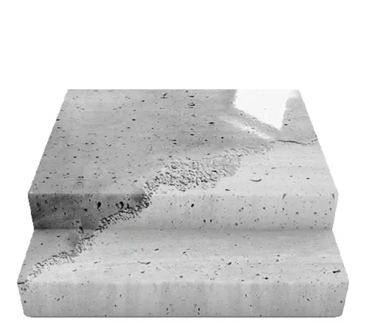 Beton trap verven met een transparante coating