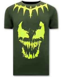 Local Fanatic T shirts  - Venom Face Neon  - Groen