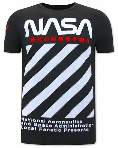 Local Fanatic NASA T-shirt Heren - Zwart