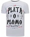 Local Fanatic Narcos Plata O Plomo T-shirt Heren  - Wit