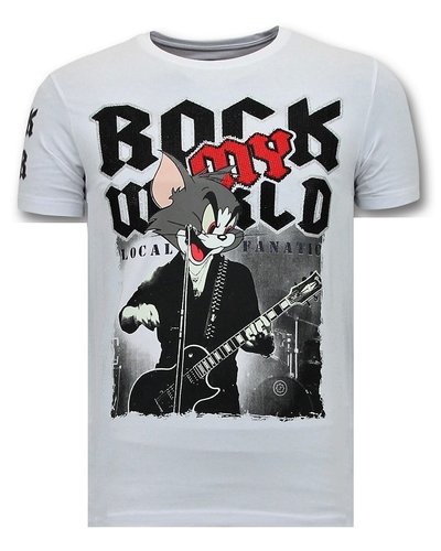 Local Fanatic T-shirt - Tomcat Rock My World - Wit